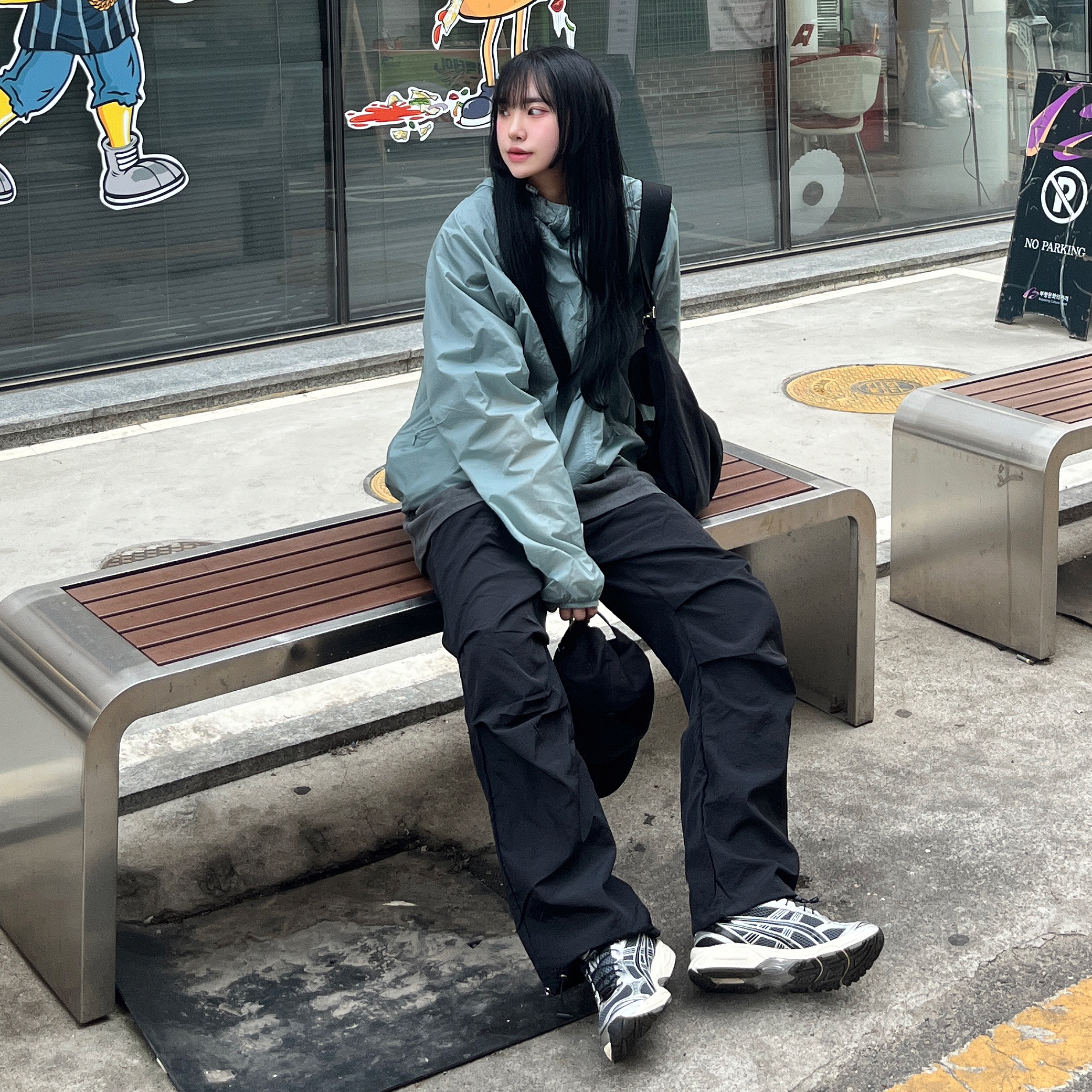Asics Unlimited Gel-Kayano 14 Carrier Grey Black 착용 스타일 - 1