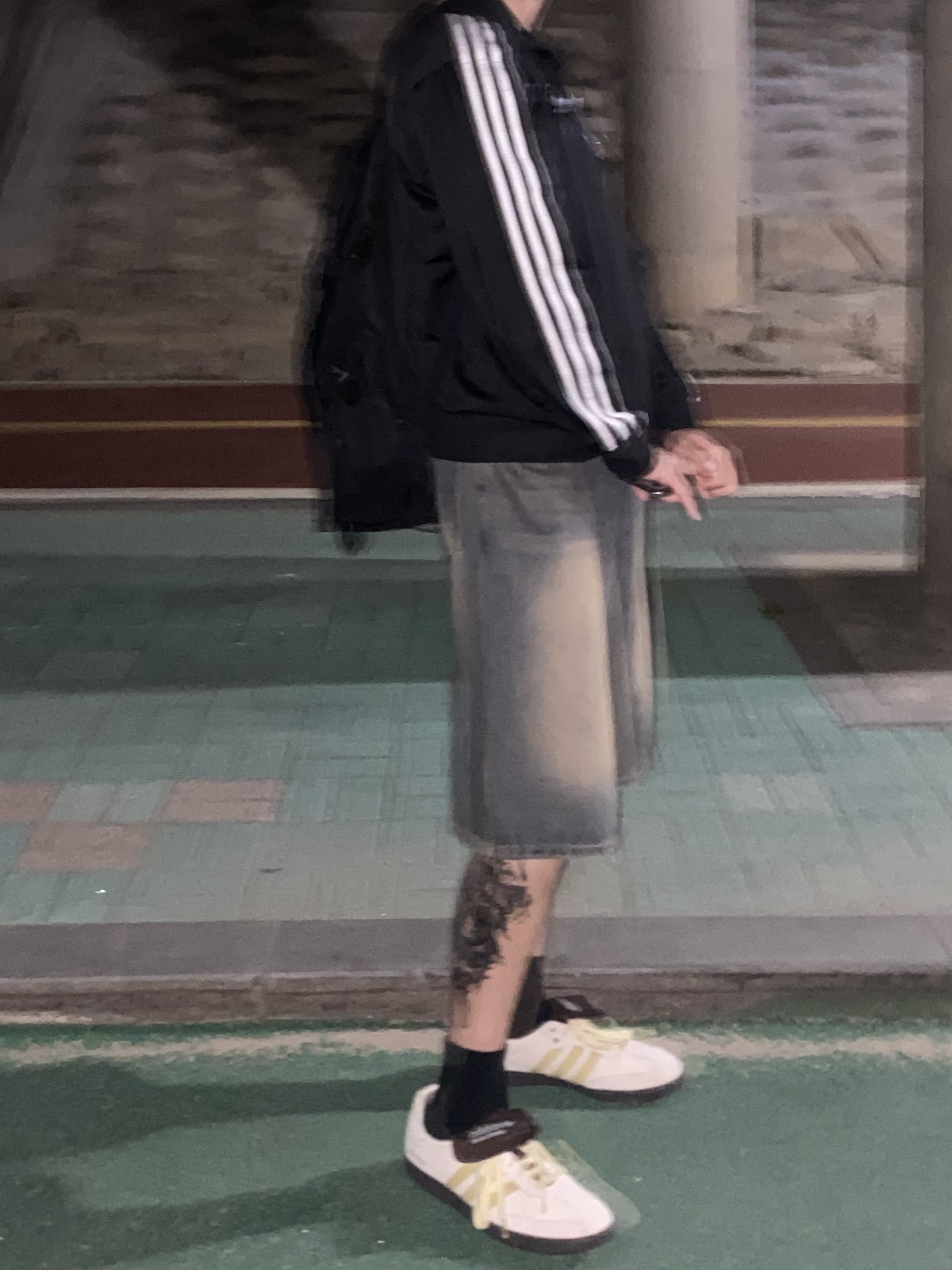 Adidas x Wales Bonner Samba Brown Ecru Tint, The North Face Big Shot Black 착용 스타일 - 2