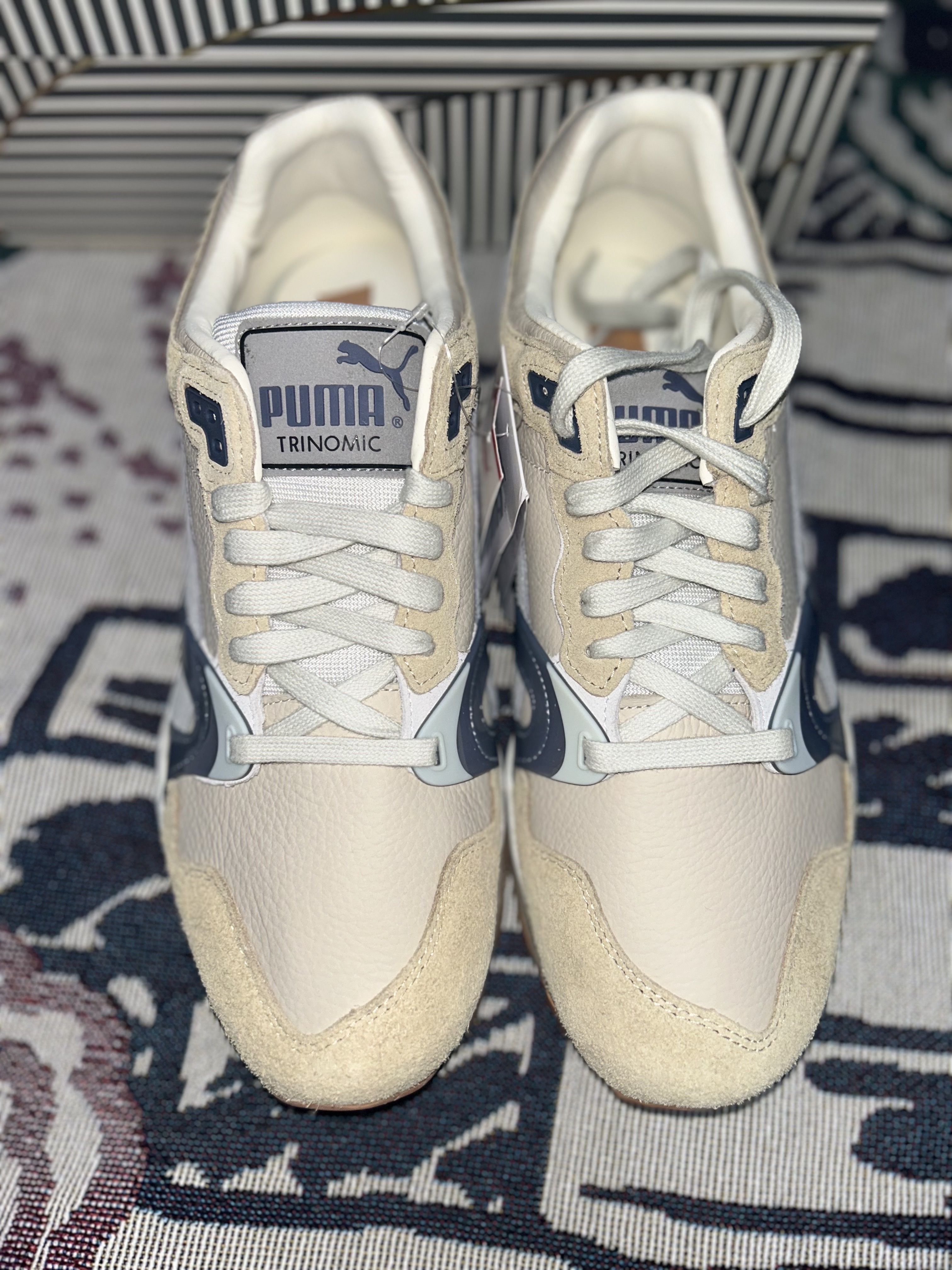 Puma x Rhuigi Trinomic XT-2 Sand Dune Concrete Gray 착용 스타일 - 2