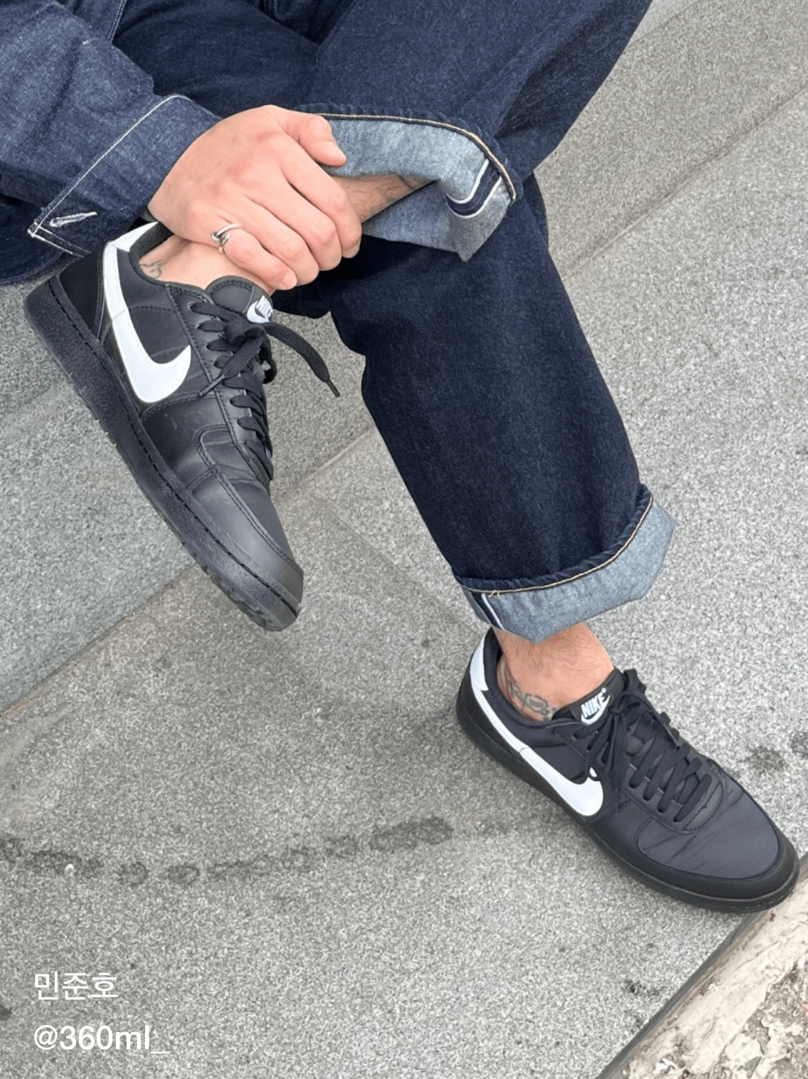 Nike Field General 82 SP Black and White 착용 스타일 - 6