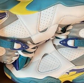 (W) Jordan 8 Retro White Aqua 2019 착용 스타일
