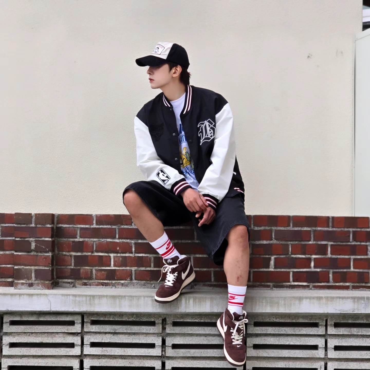 Nike Air Force 1 Mid '07 QS Chocolate 착용 스타일 - 2