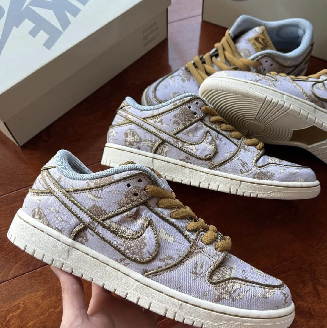 Nike SB Dunk Low Pro Premium Toile 착용 스타일 - 2