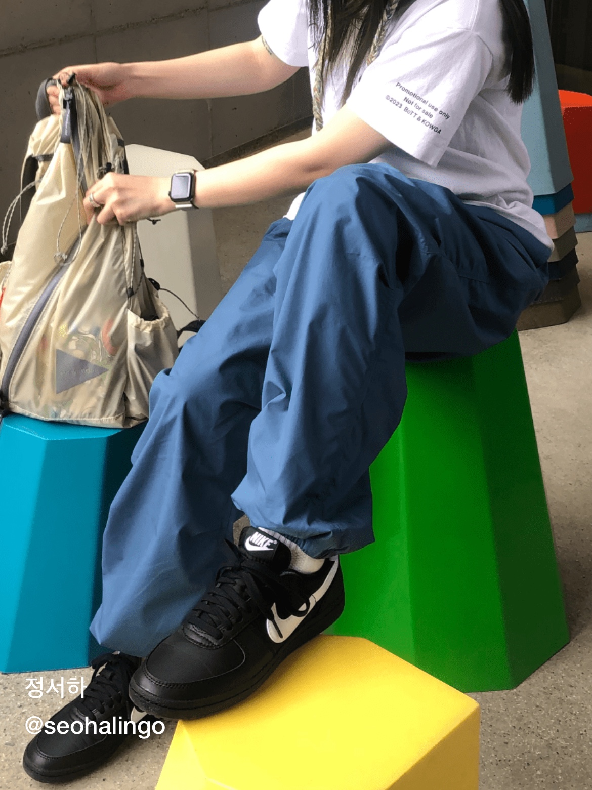 Nike Field General 82 SP Black and White 착용 스타일 - 3
