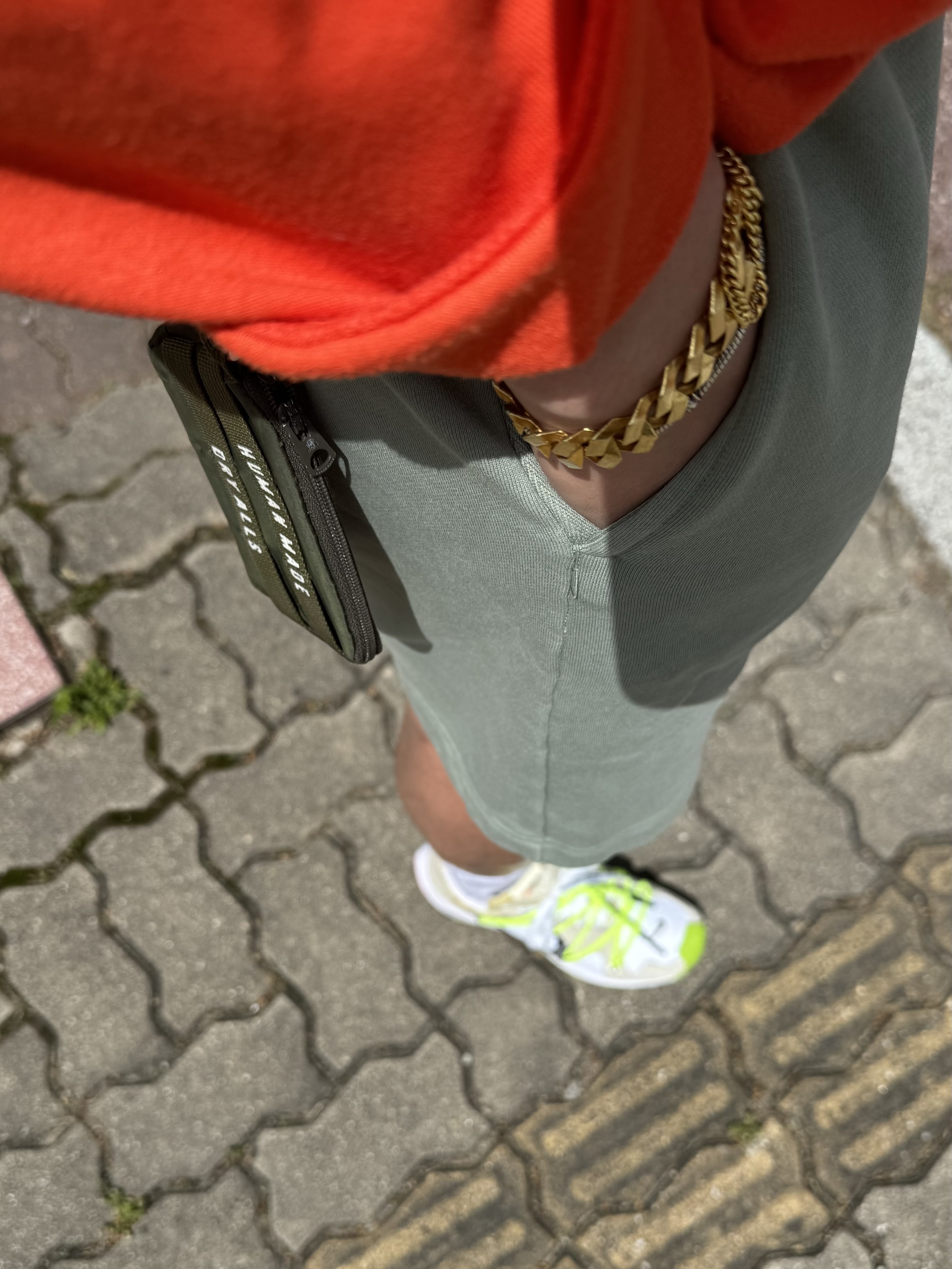 Supreme Gloss Ripstop Camp Cap Light Grey - 23FW, Human Made Military Card Case Olive Drab 착용 스타일 - 2