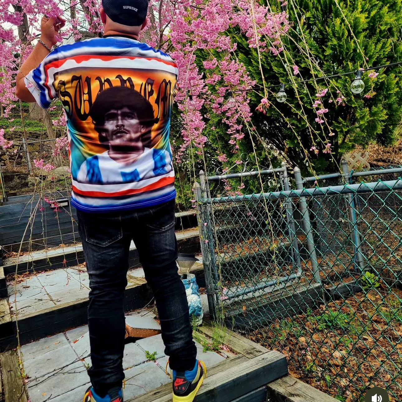 Supreme Maradona Soccer Jersey Multicolor - 24SS, Supreme x MM6 Maison Margiela Split Varsity Jacket Multicolor - 24SS 착용 스타일 - 1