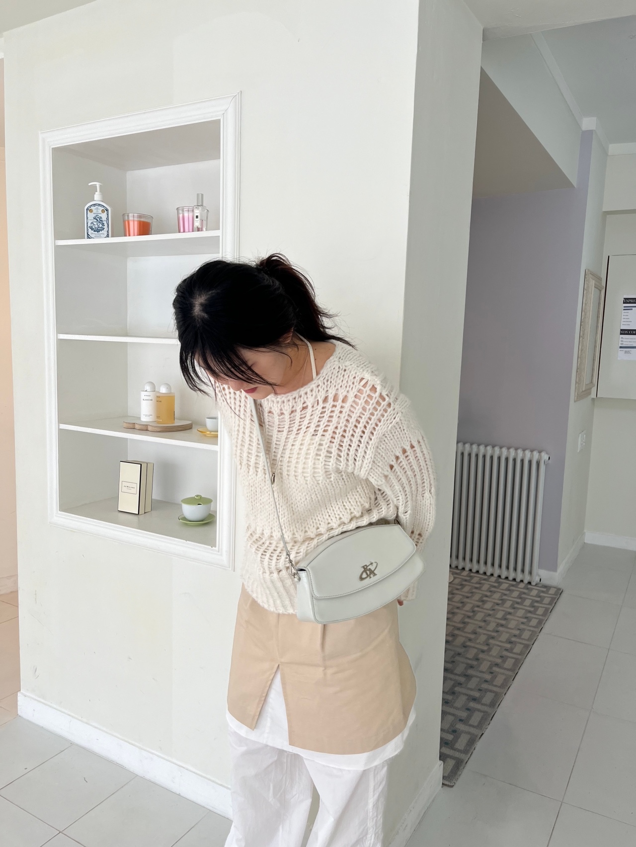 For Appeal Rugby Flap 3way Bag White, For Appeal Rugby Flap 3way Bag Black 착용 스타일
