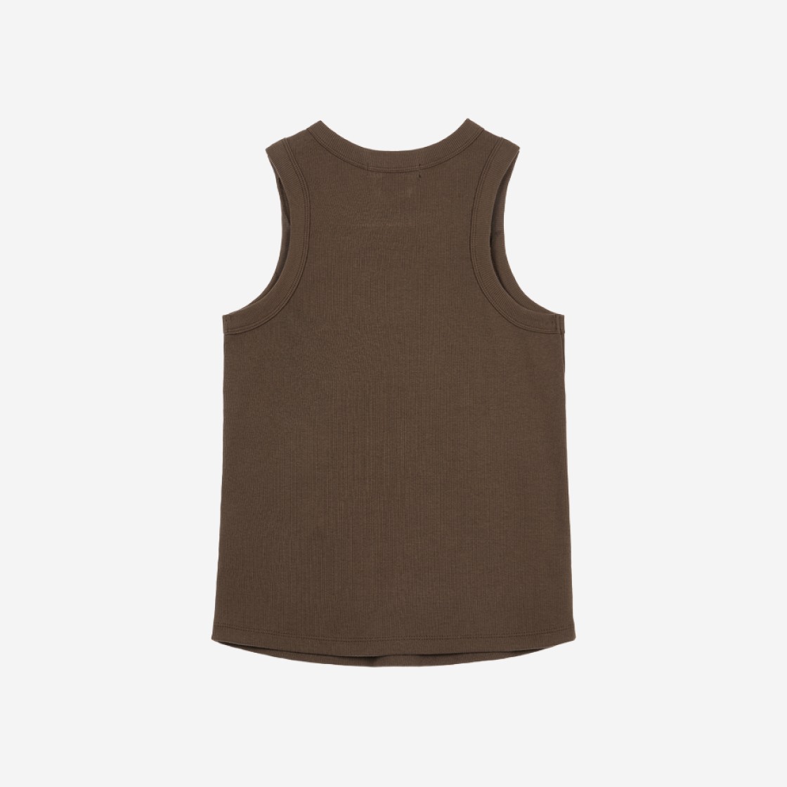 (W) Deinet Ribbed Sleeveless in Brown 상세 이미지 2