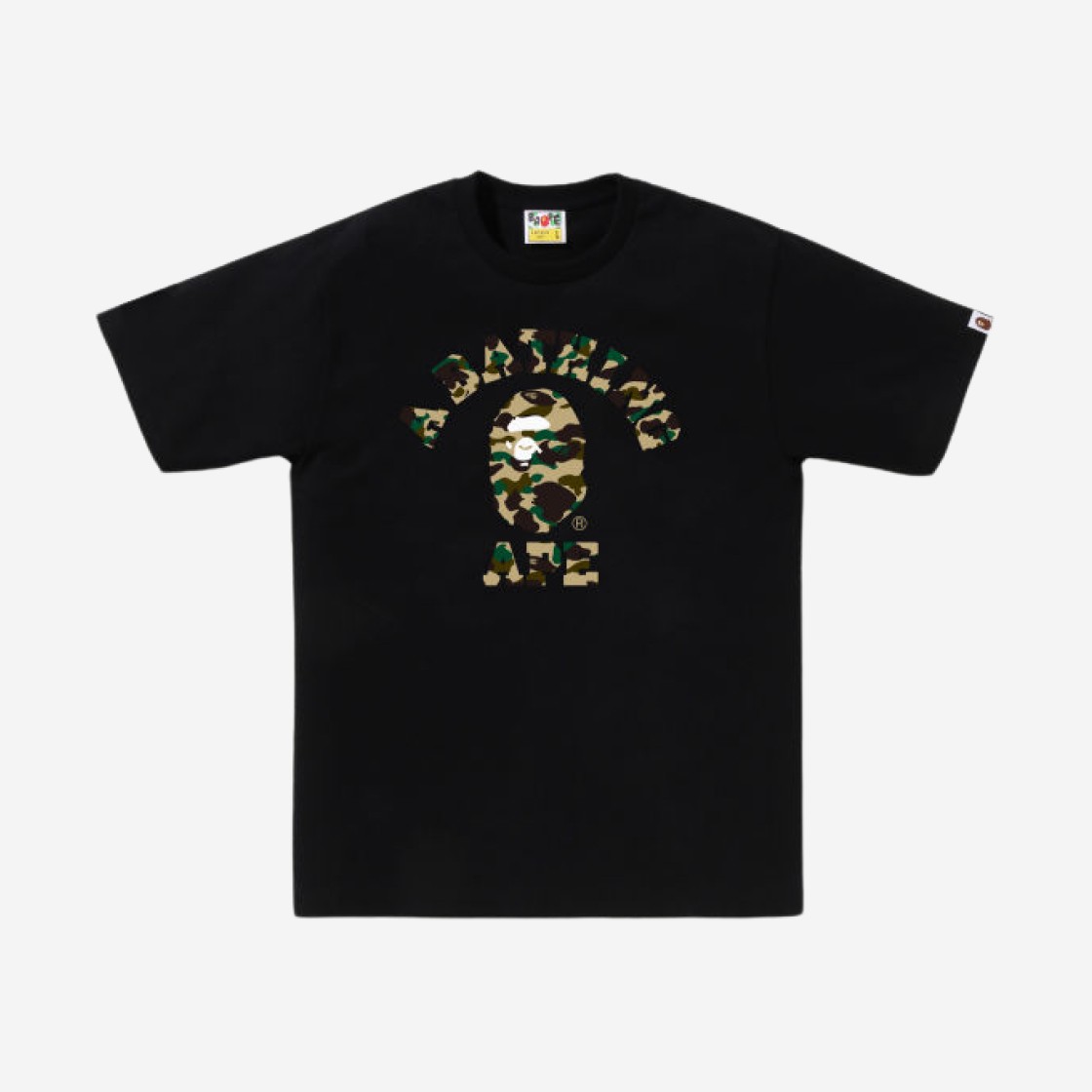 BAPE 1st Camo College T-Shirt Black Yellow 상세 이미지 1