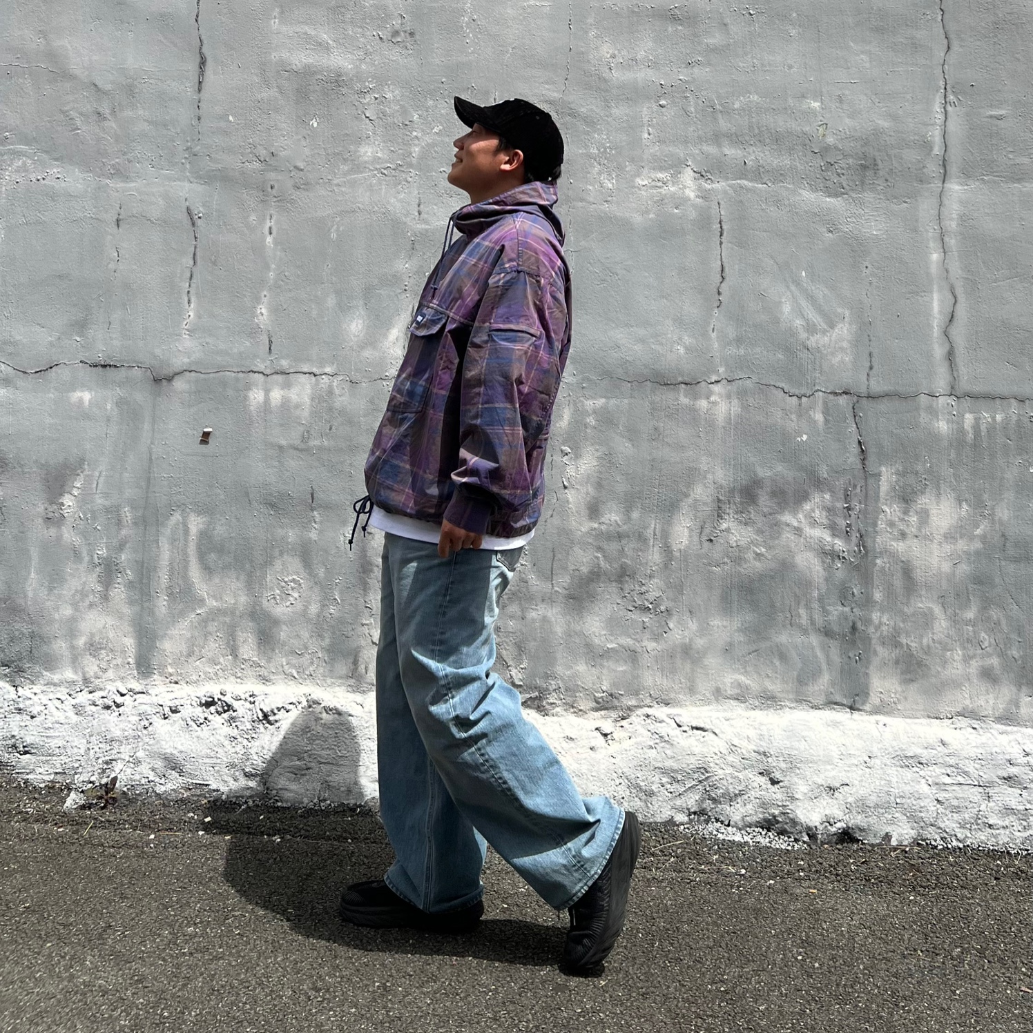 Supreme Cotton Utility Anorak Plaid - 24SS, Supreme Corduroy S Logo 6-Panel Black - 23FW 착용 스타일 - 4