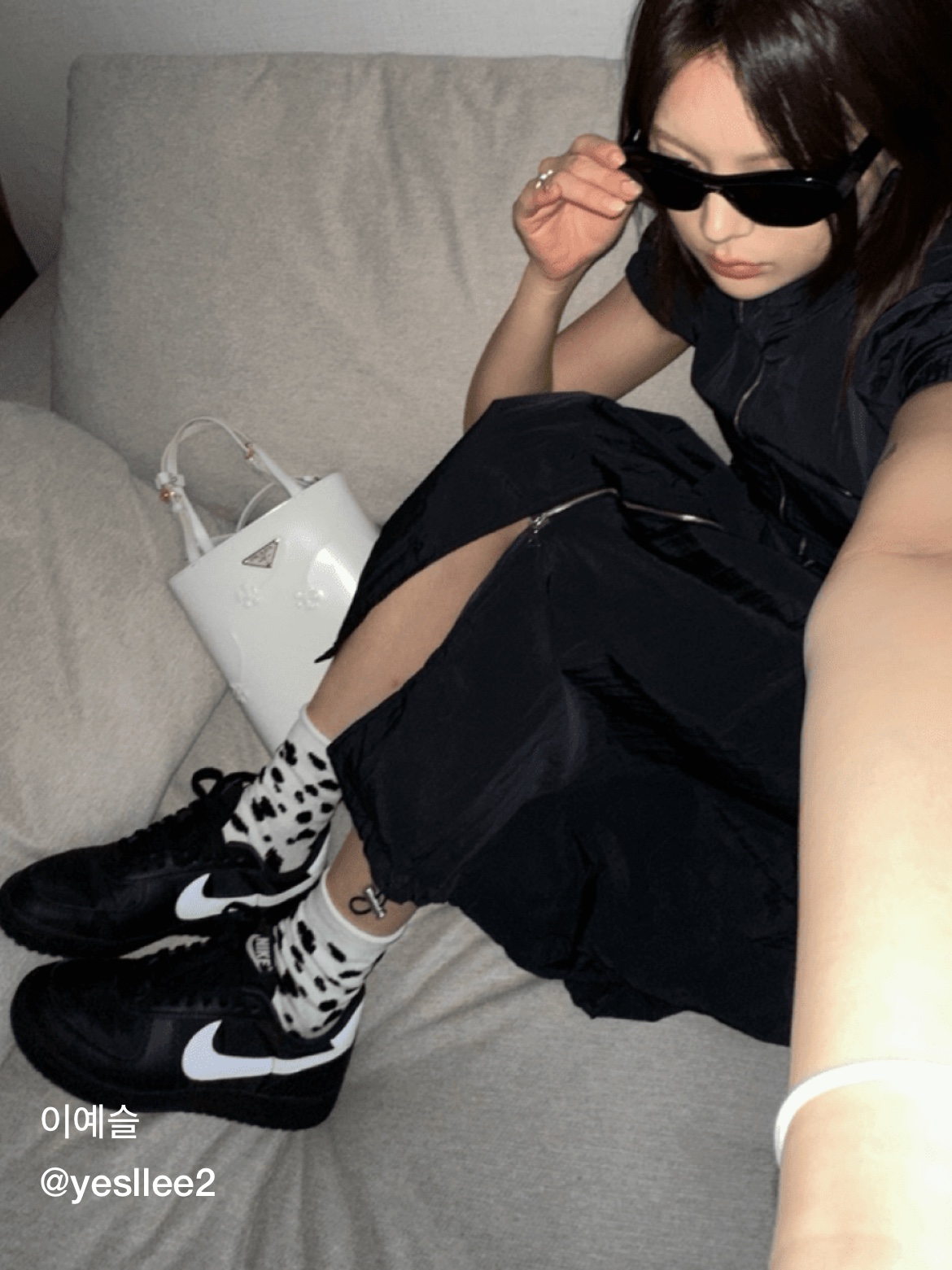 Nike Field General 82 SP Black and White 착용 스타일 - 2