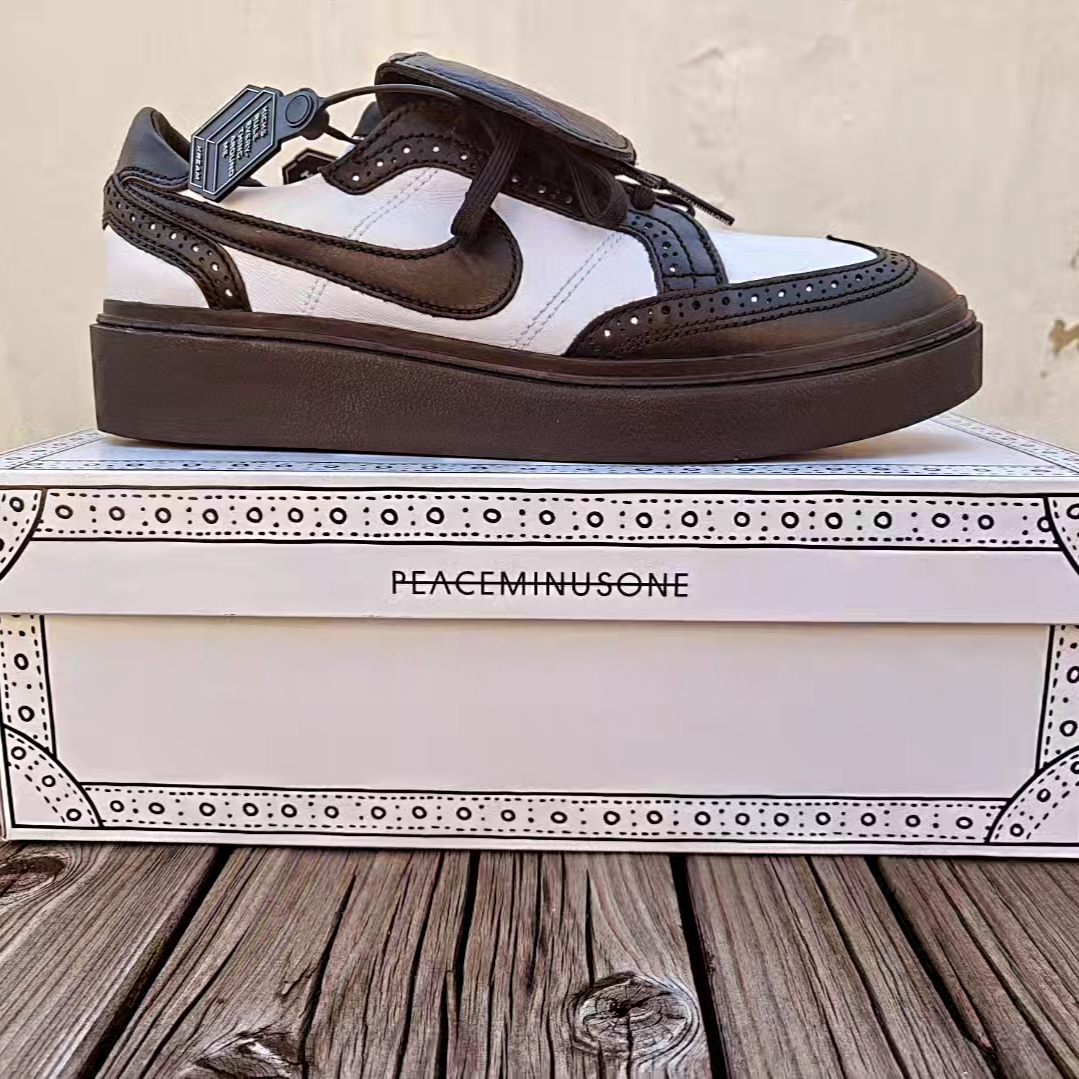 Nike x Peaceminusone Kwondo1 Black and White 착용 스타일 - 1