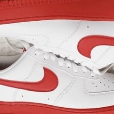 Nike Air Force 1 Low White Red Midsole 착용 스타일