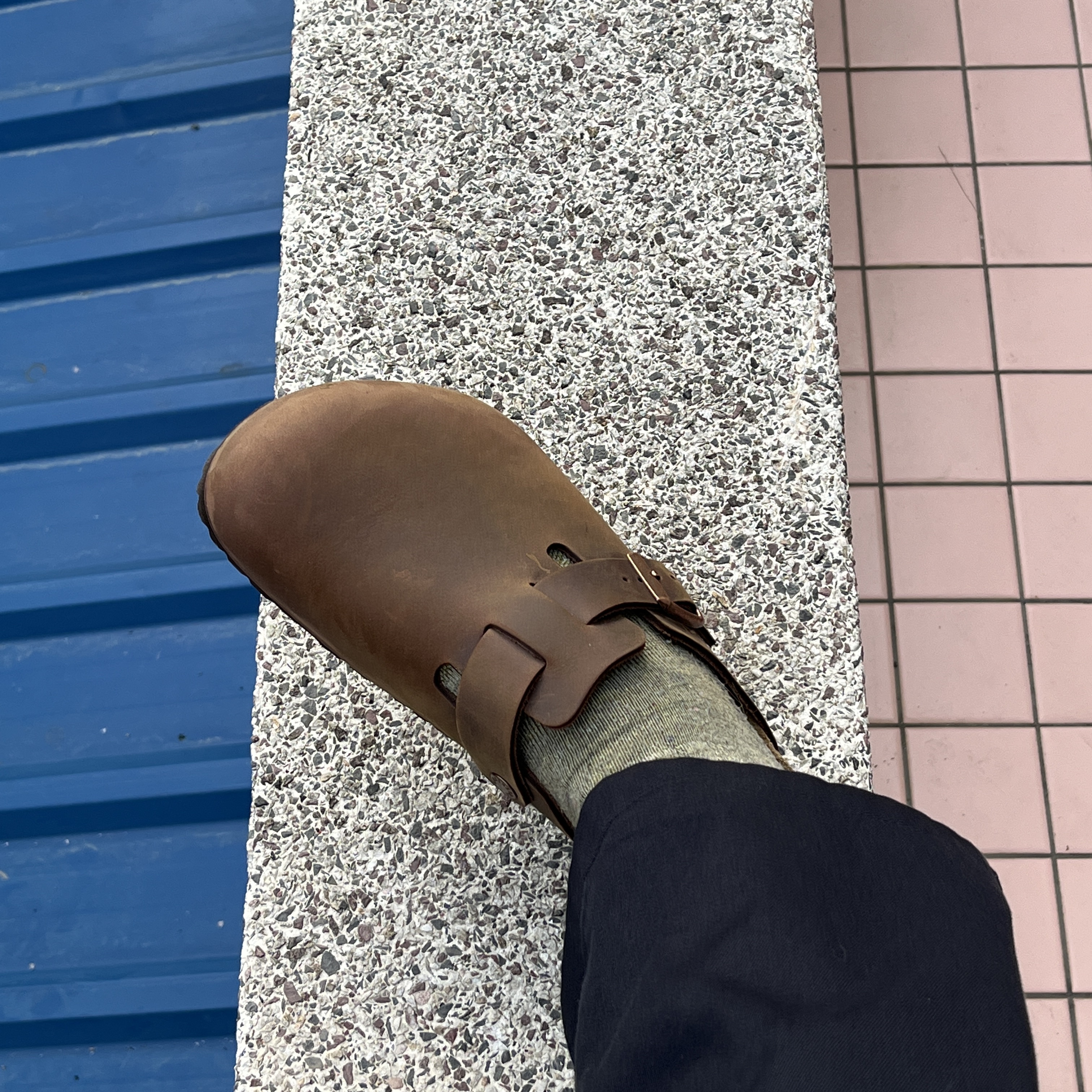 Birkenstock Boston Oiled Leather Habana - Regular 착용 스타일 - 1