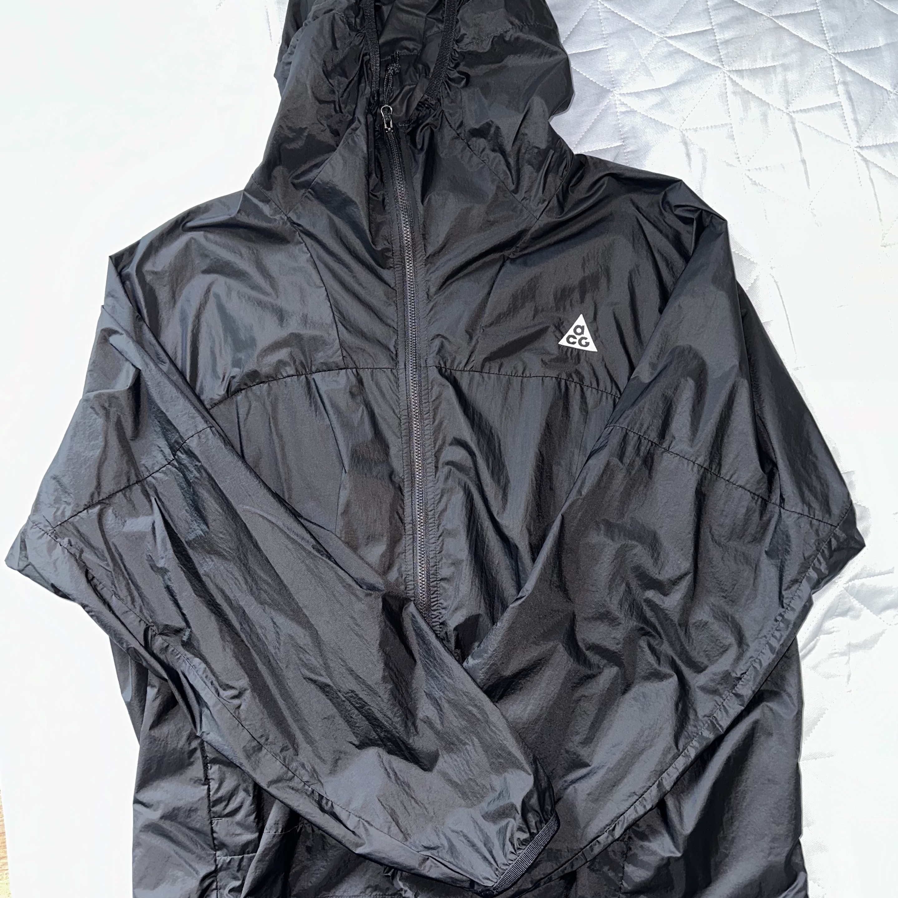 Nike ACG Cinder Cone Windproof Jacket Black Anthracite - Asia 착용 스타일
