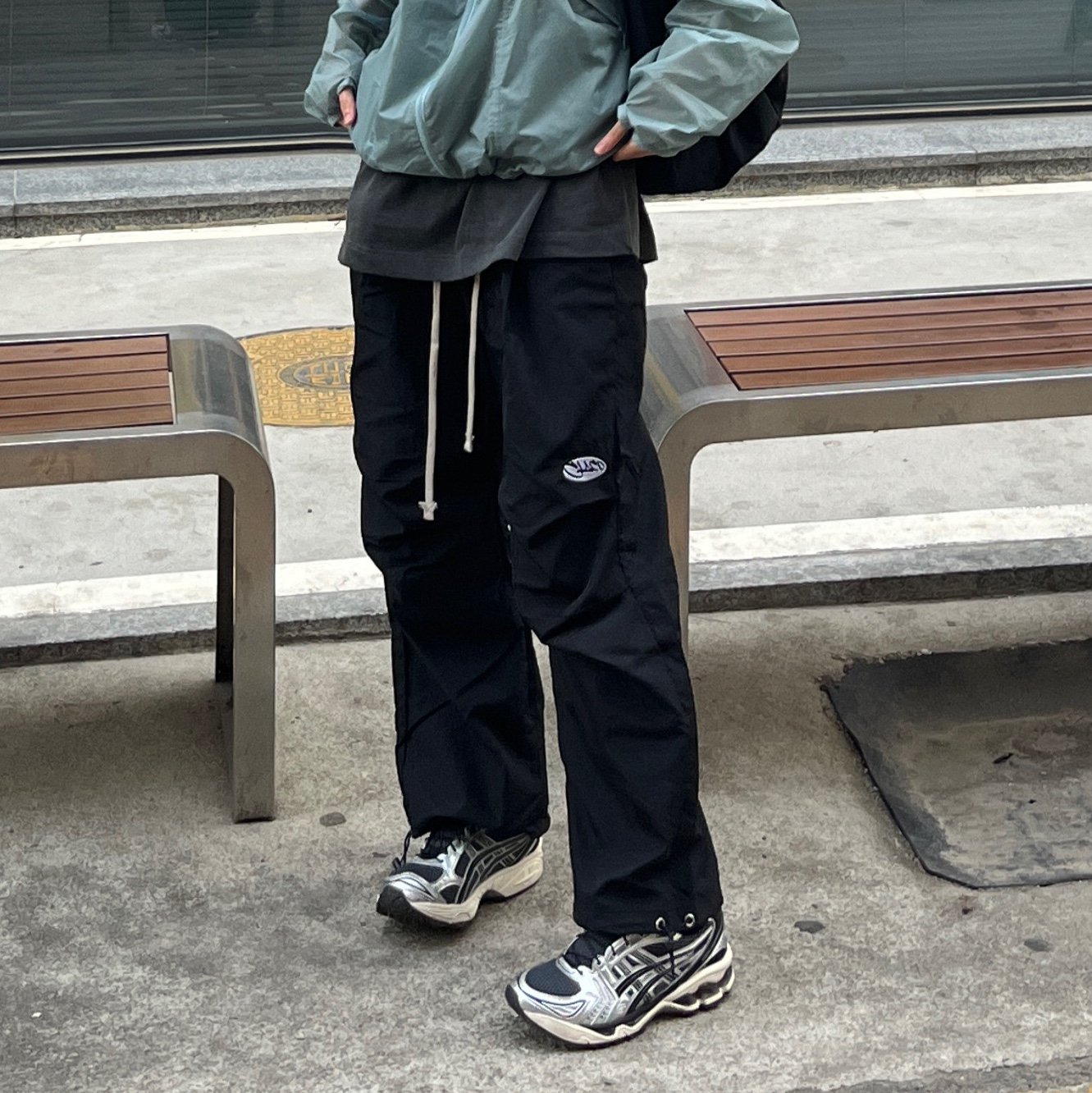 Asics Unlimited Gel-Kayano 14 Carrier Grey Black 착용 스타일 - 3