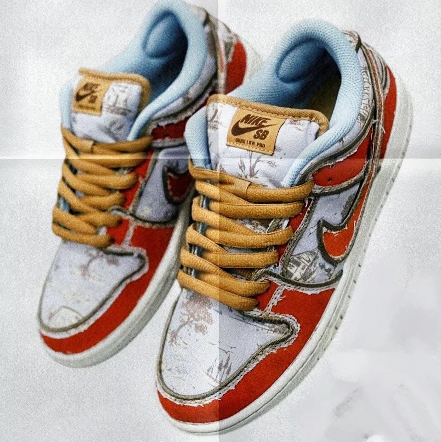 Nike SB Dunk Low Pro Premium Toile 착용 스타일 - 3