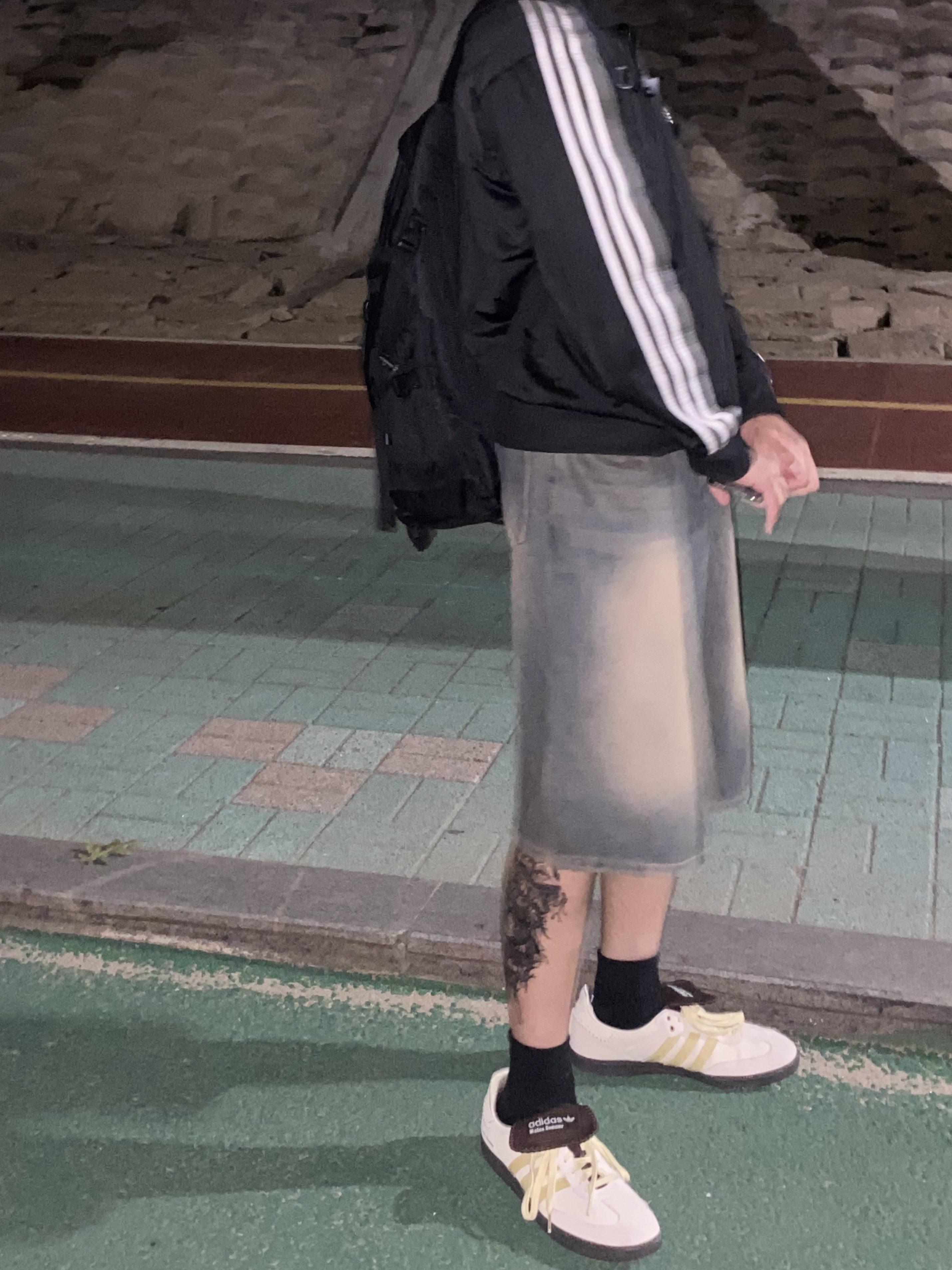 Adidas x Wales Bonner Samba Brown Ecru Tint, The North Face Big Shot Black 착용 스타일 - 1