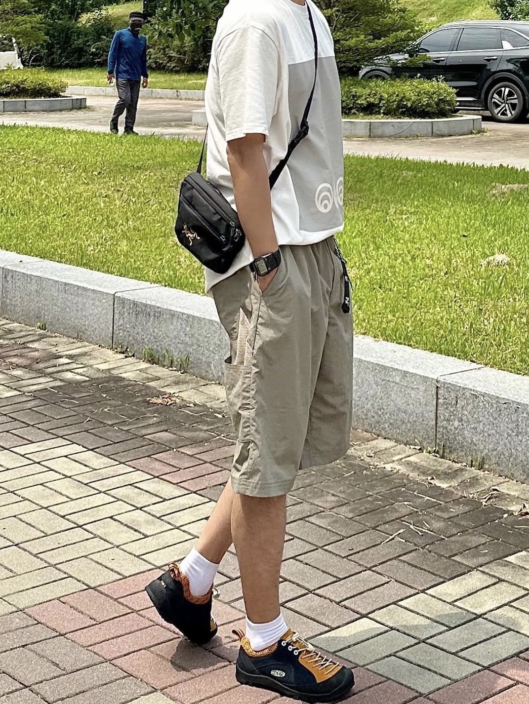 Keen Jasper Rocks SP Sneakers Curry, Arc'teryx Keyring Metal 착용 스타일 - 3