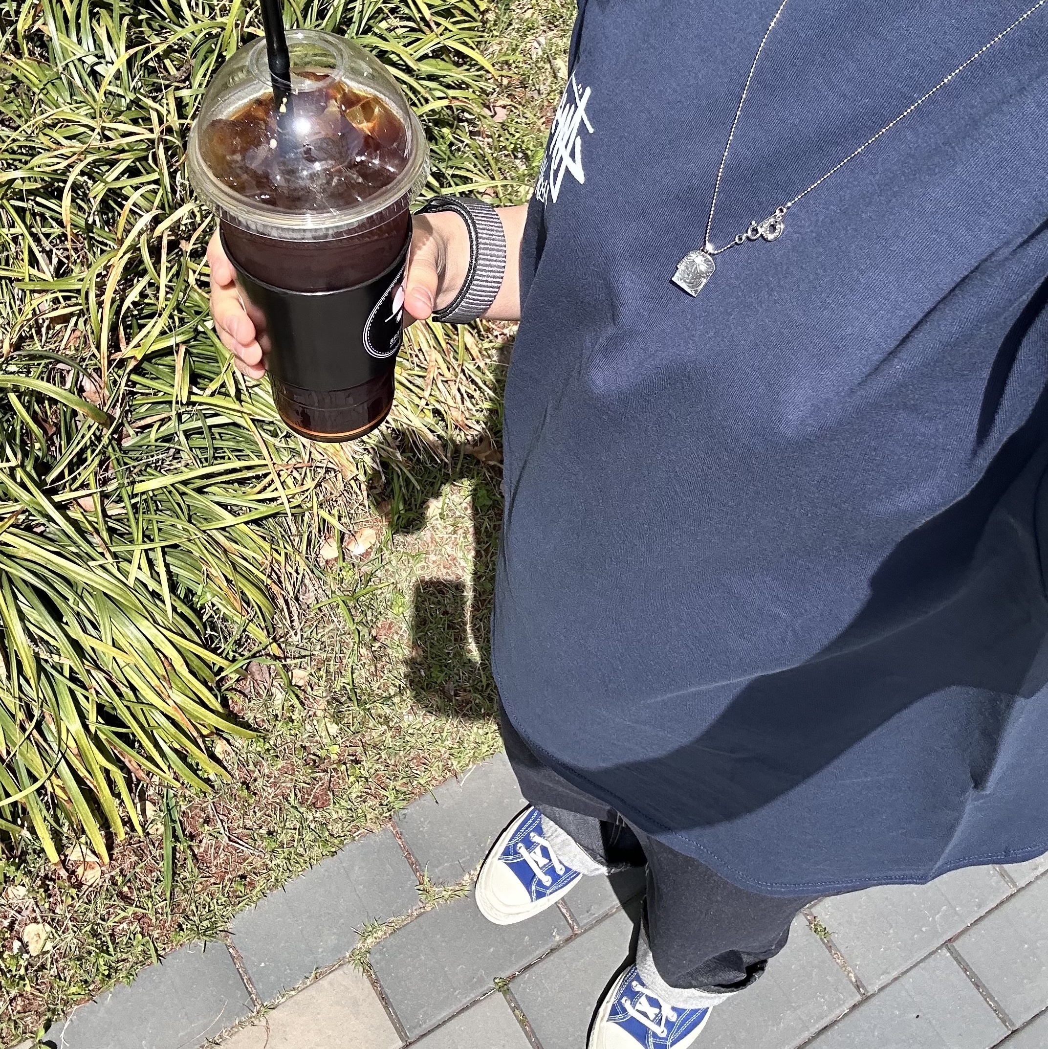 Converse x Play Comme des Garcons Chuck 70 Ox Blue Quartz 착용 스타일 - 2