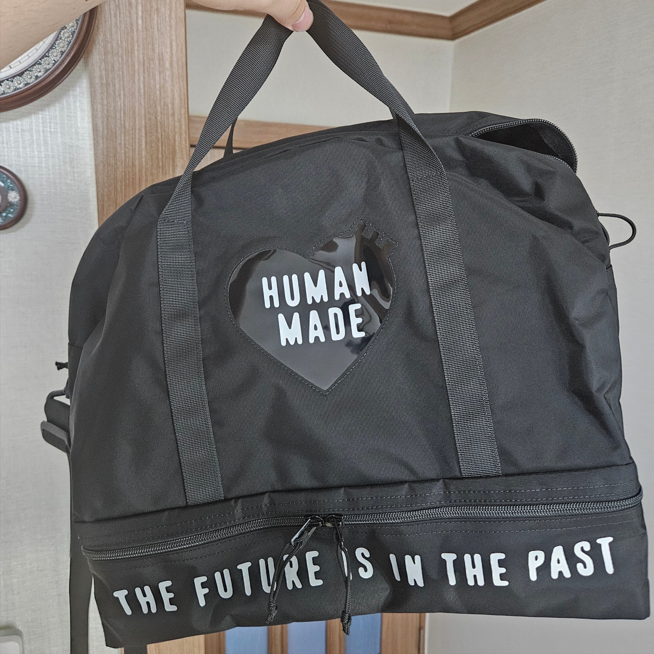 Human Made Boston Bag Black 착용 스타일