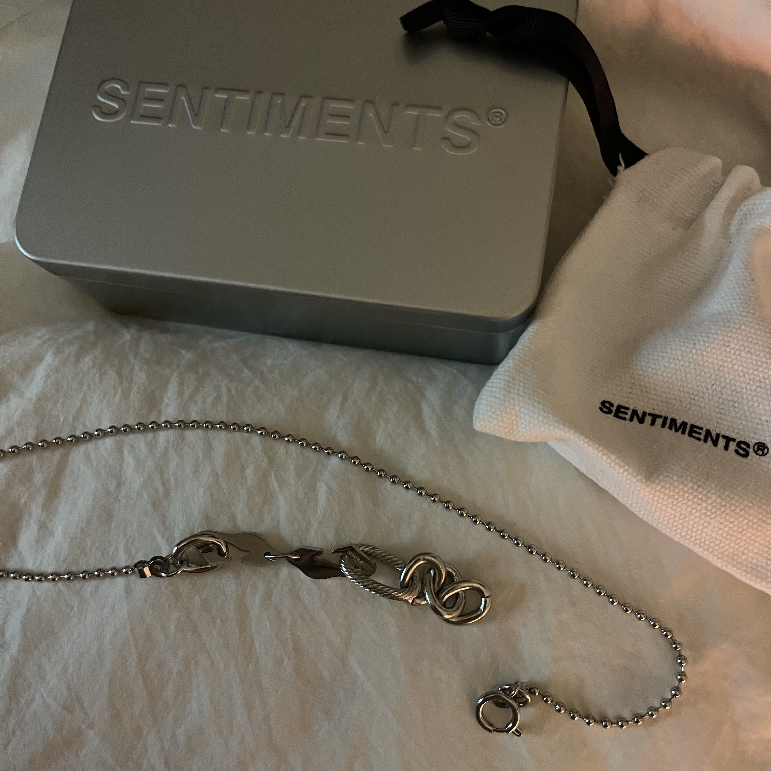 Sentiments No.346 Necklace Silver 착용 스타일