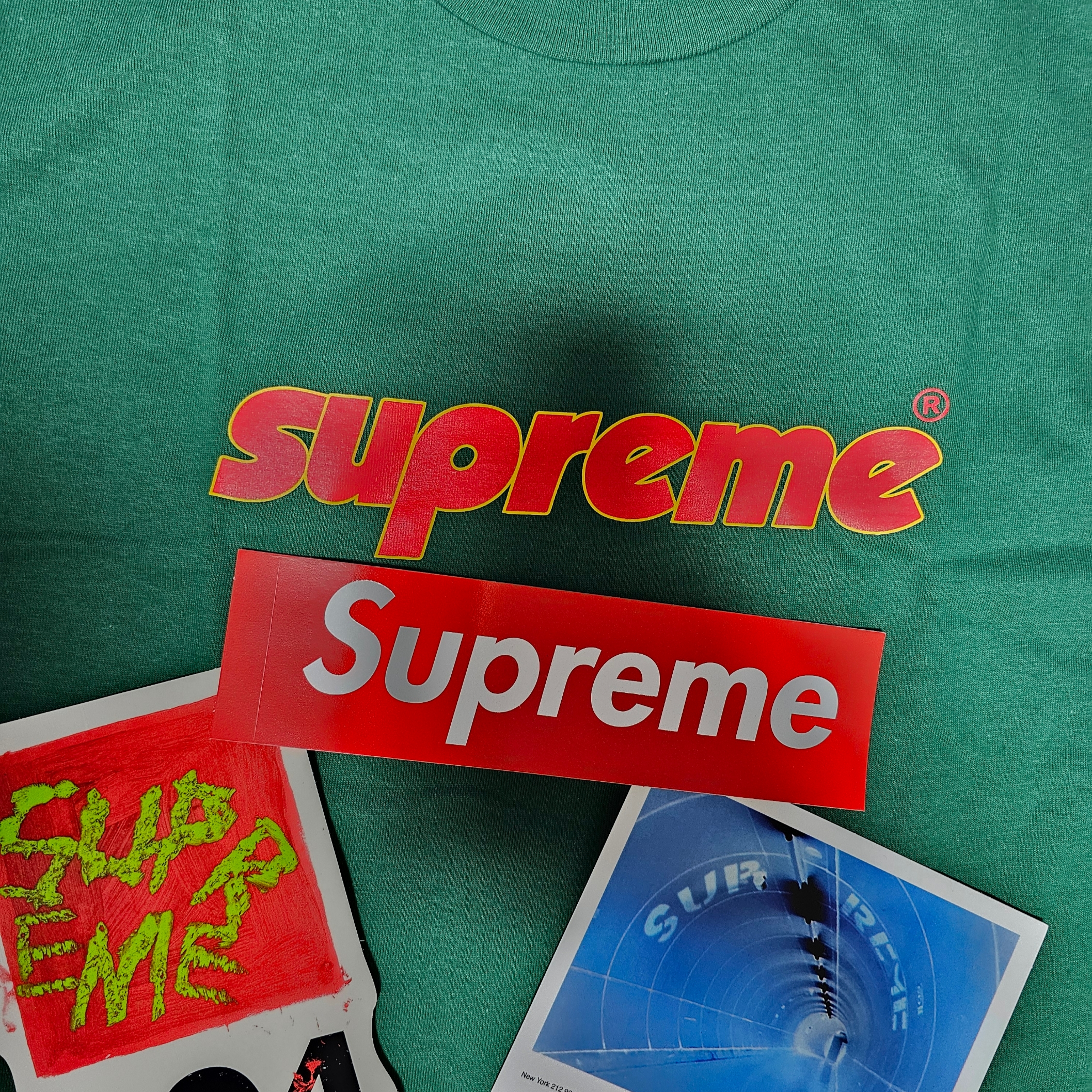 Supreme Pinline T-Shirt Light Pine - 24SS 착용 스타일