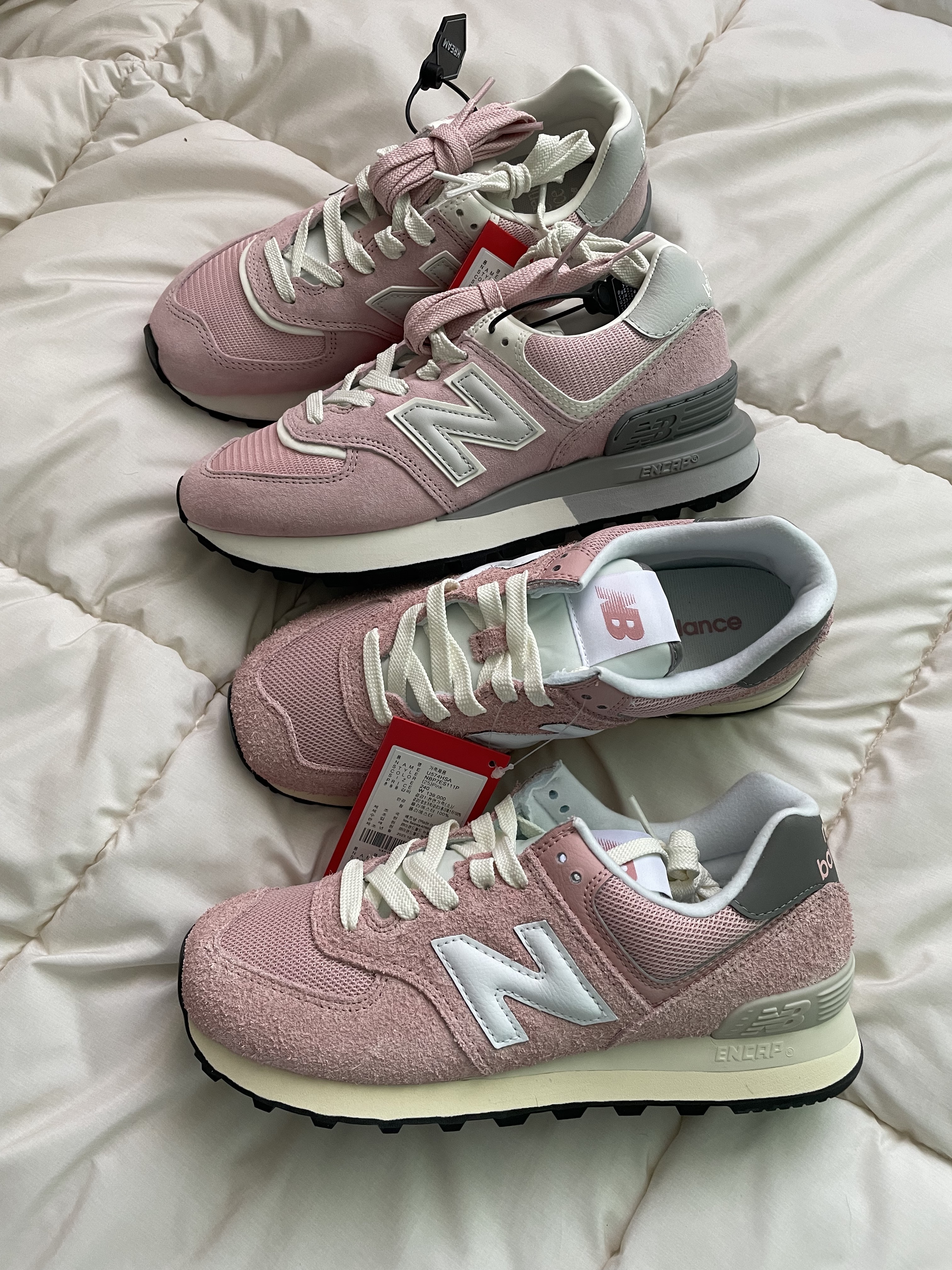 New Balance 574 Legacy Pink, New Balance 574 Heritage Mellow Pink 착용 스타일