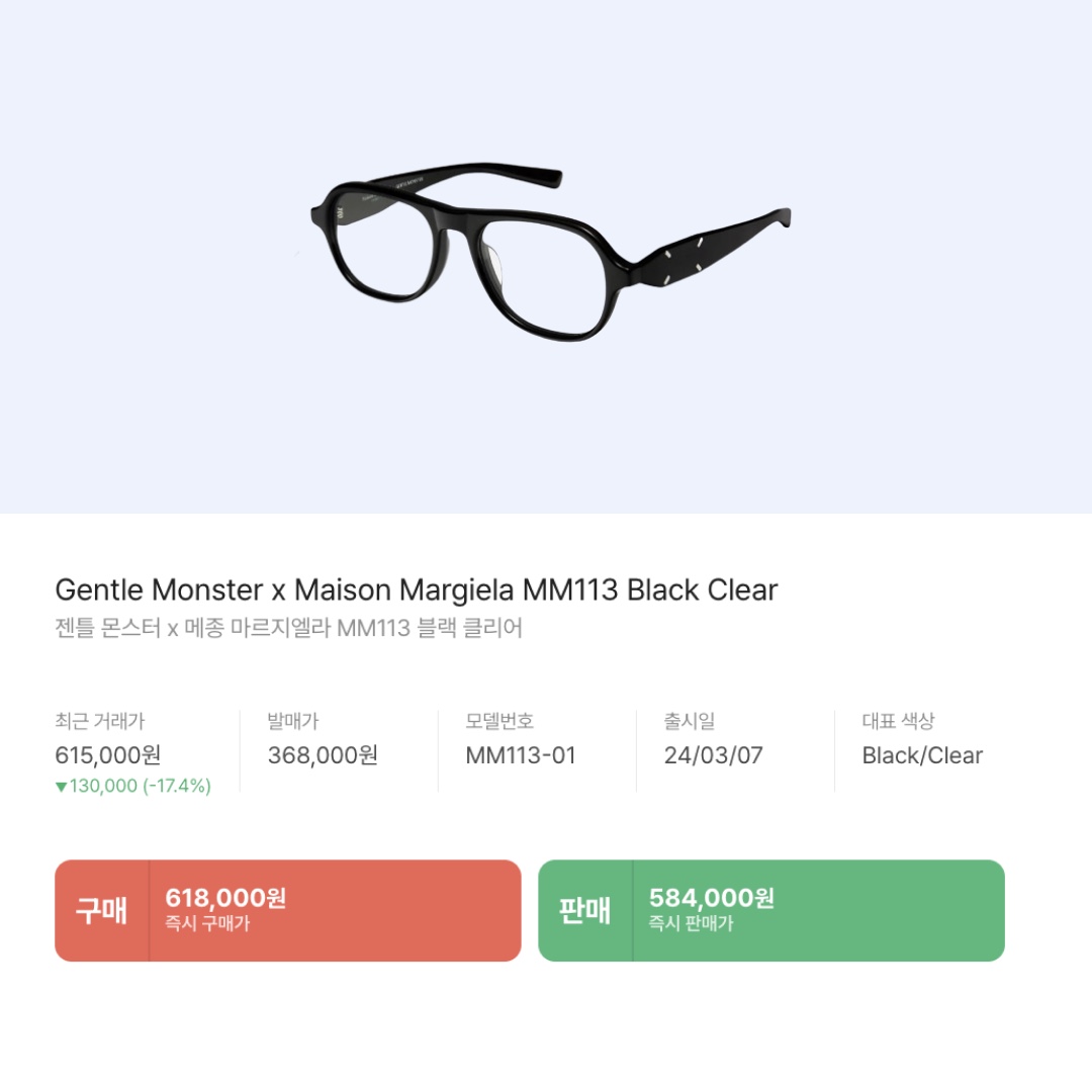 Gentle Monster x Maison Margiela MM113 Black Clear 착용 스타일 - 2