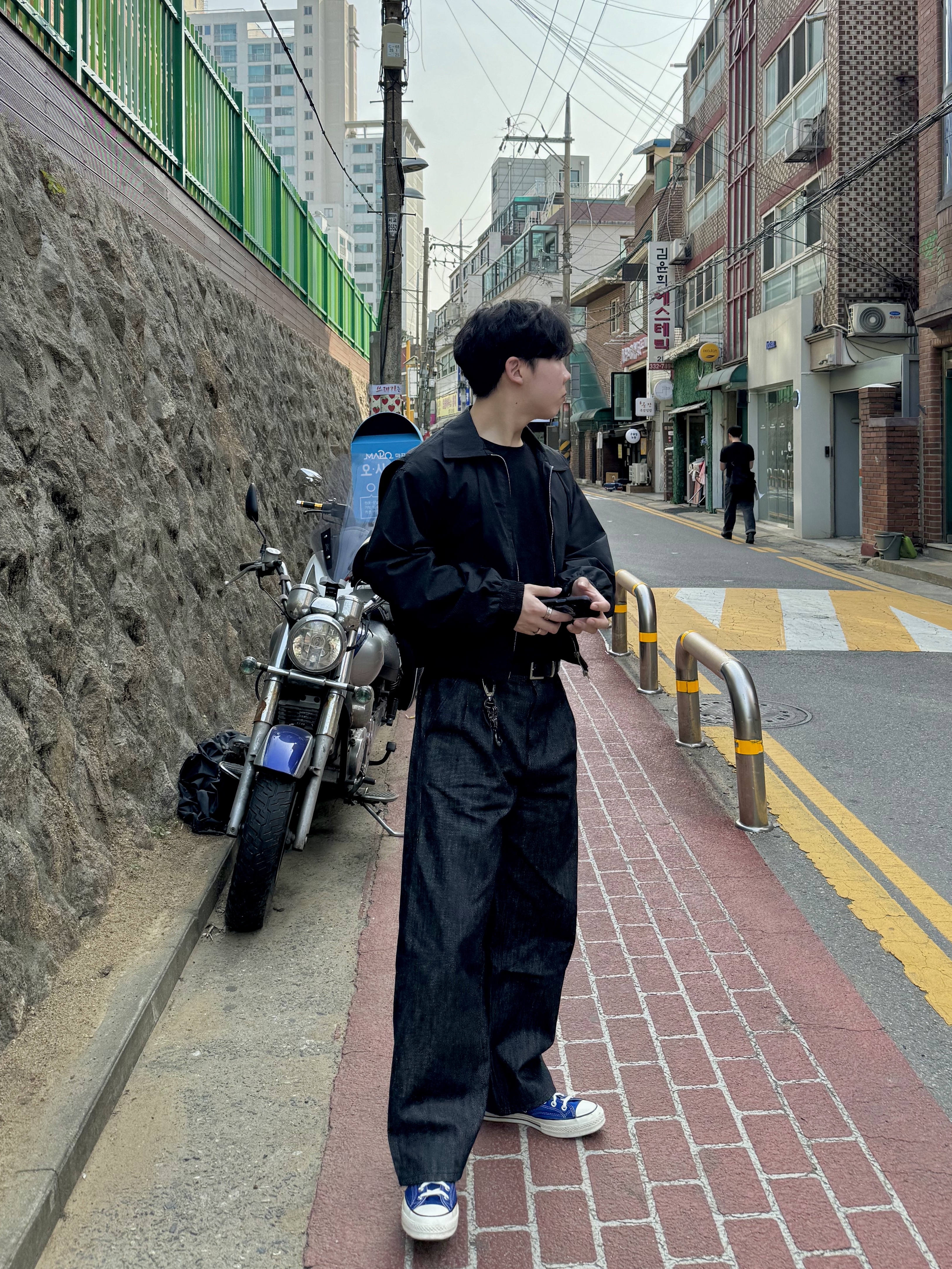Converse Chuck 70 High Rush Blue 착용 스타일