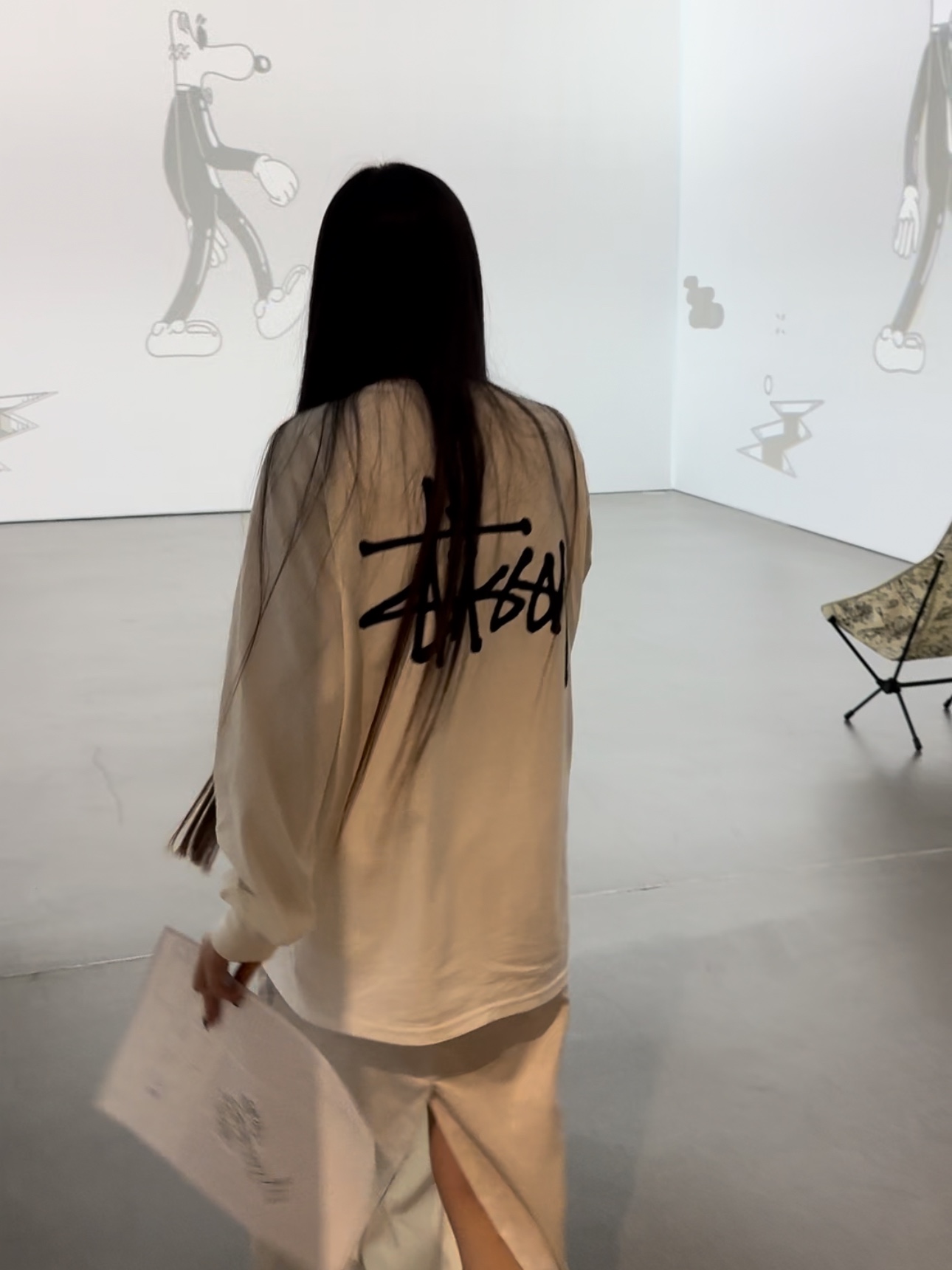Stussy Basic Stussy LS T-Shirt White 2023 착용 스타일