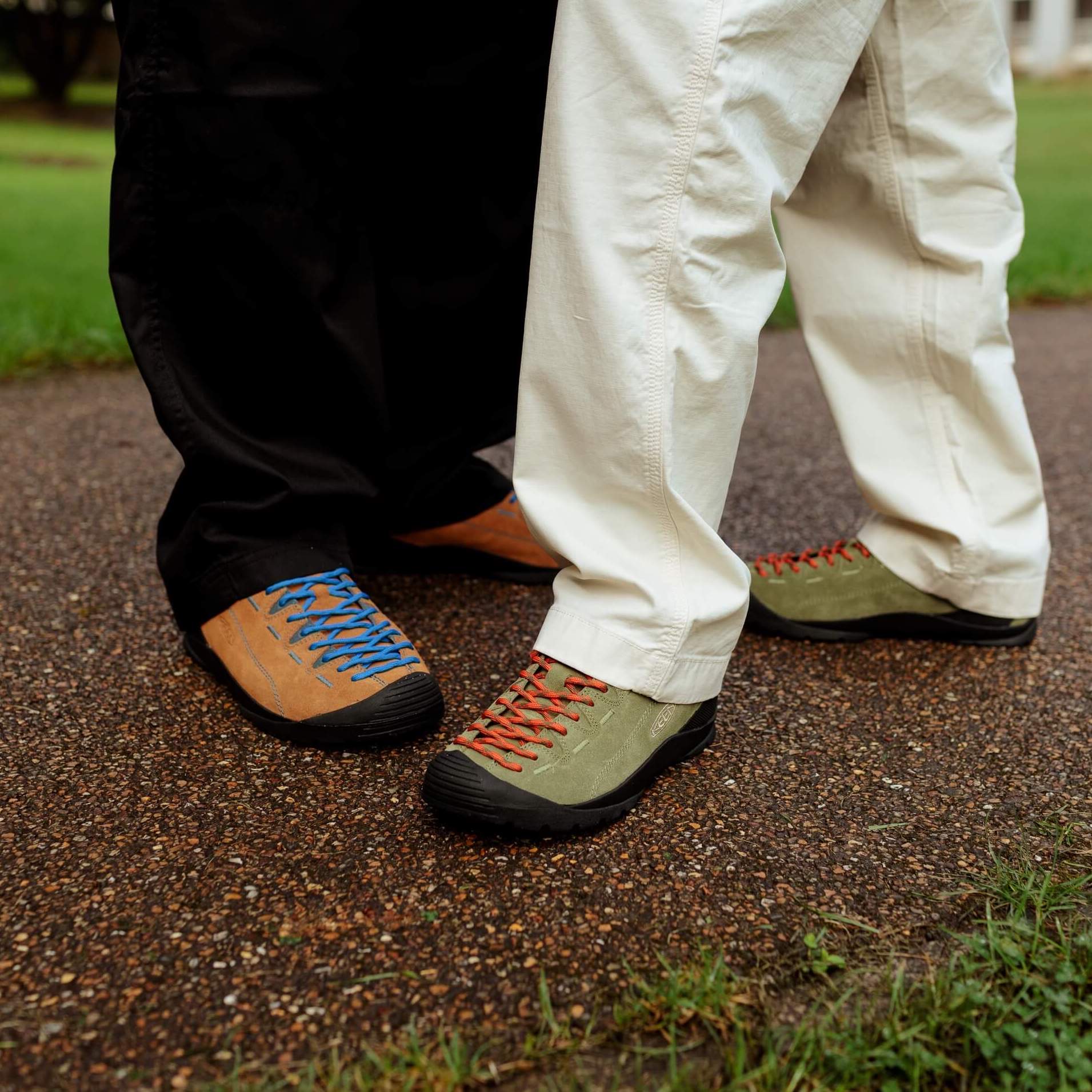 Keen Uneek Sandals Black, Keen Jasper Rocks SP Sneakers Beige 착용 스타일 - 4