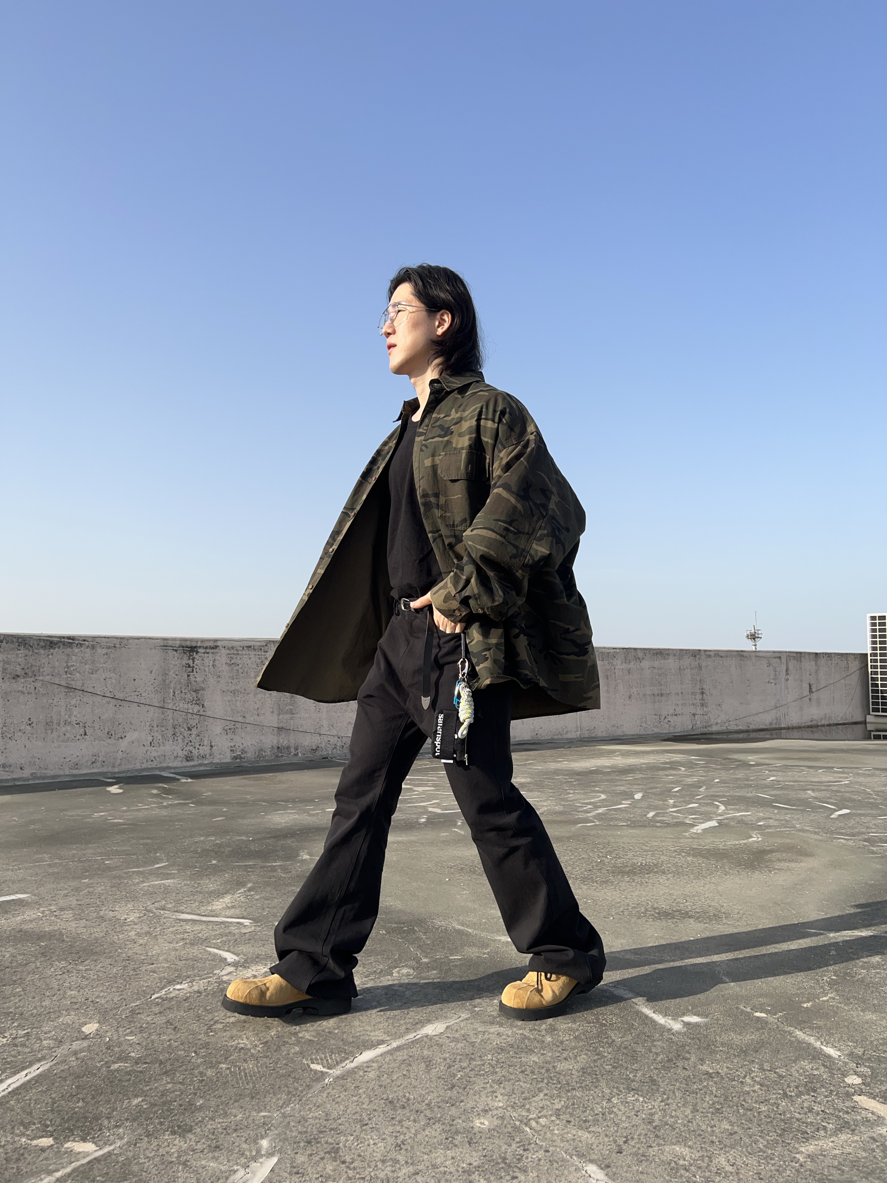 Safarispot Basic Safari Keyring Card Wallet Black, Undermycar Niop Camouflage Over Fit Shirt Iguana - 23SS 착용 스타일