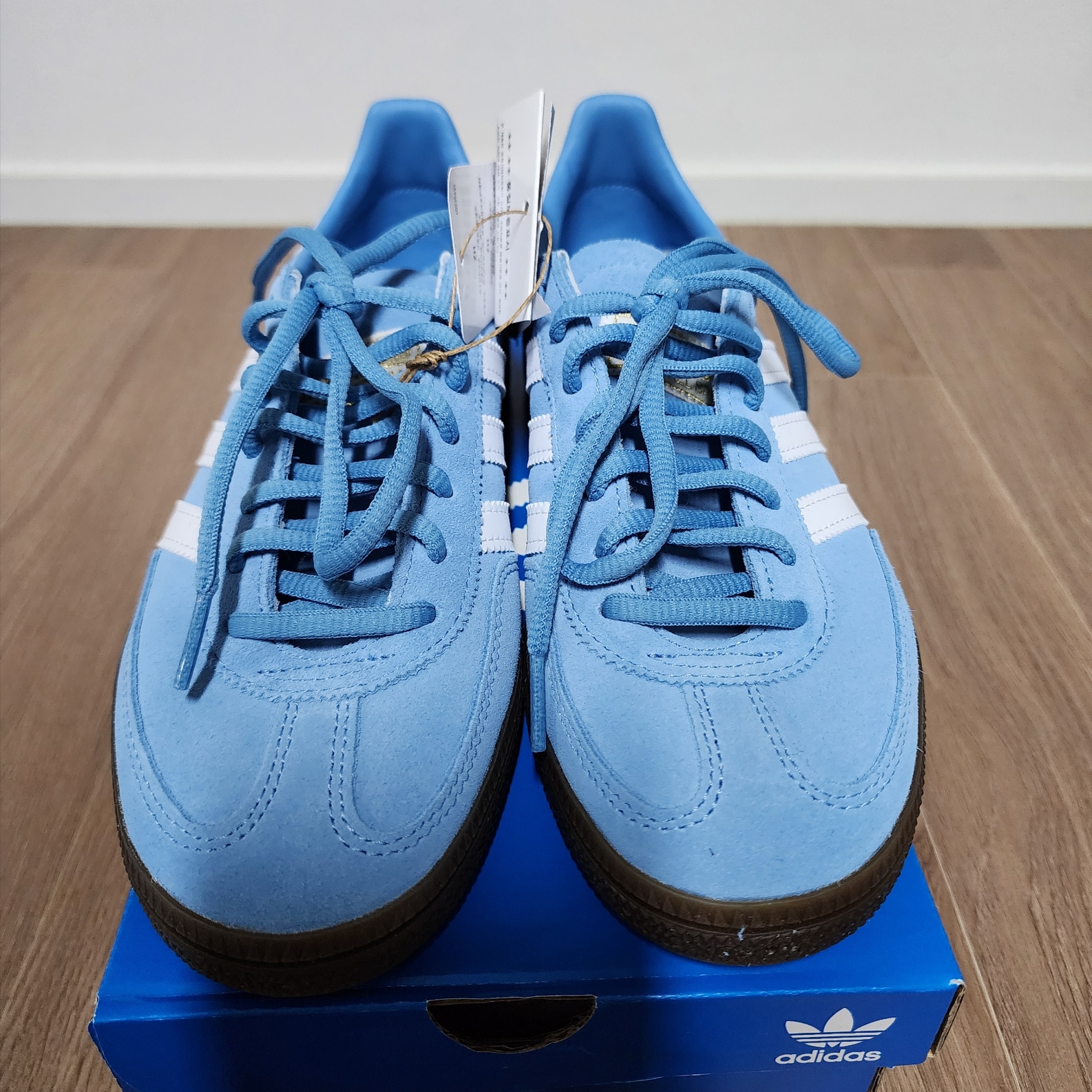 Adidas Spezial Handball Light Blue 착용 스타일 - 1