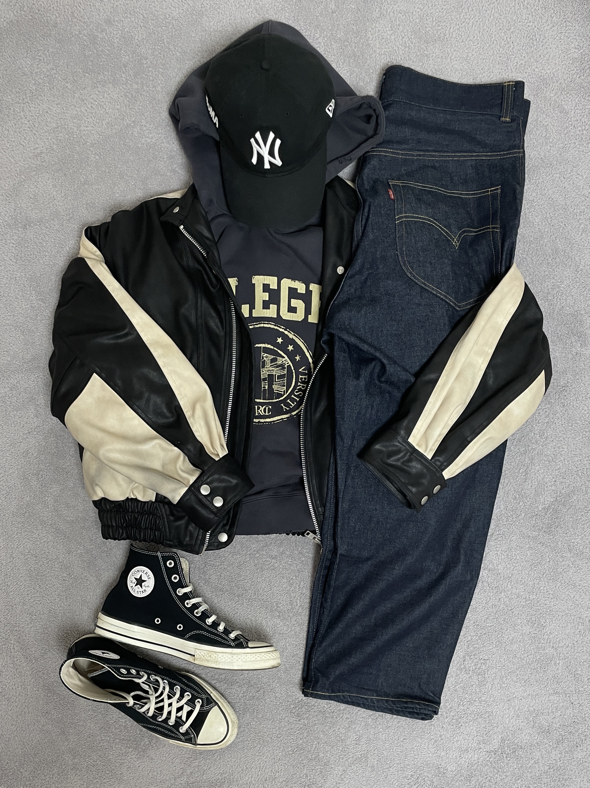 Converse Chuck 70 Hi Black 착용 스타일 - 5