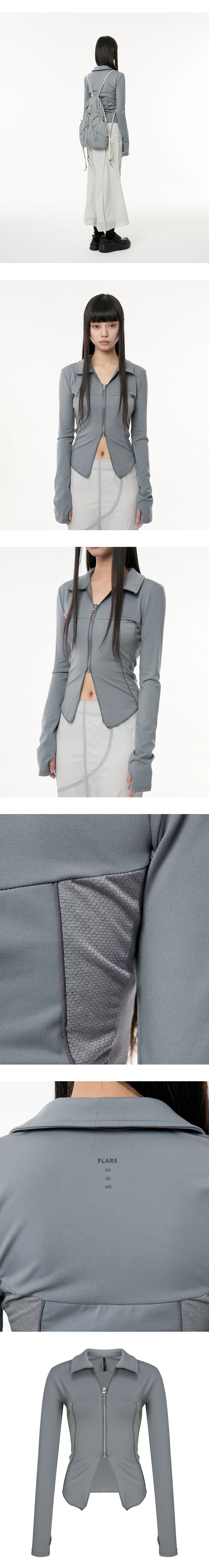 FLARE UP 17.Division Zip-up Gray 상세 이미지 3