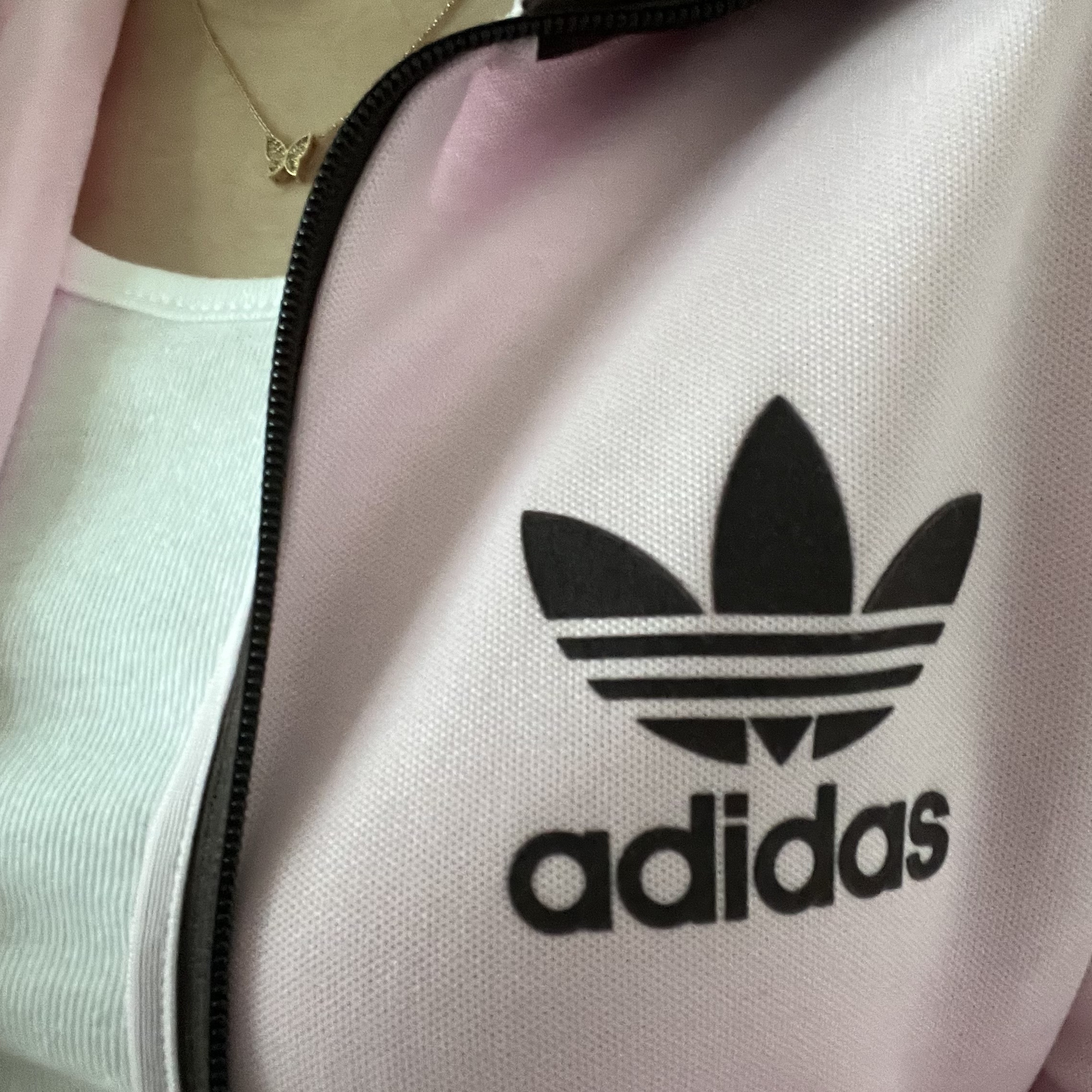 (W) Adidas Originals Beckenbauer Track Jacket Clear Pink - KR Sizing 착용 스타일