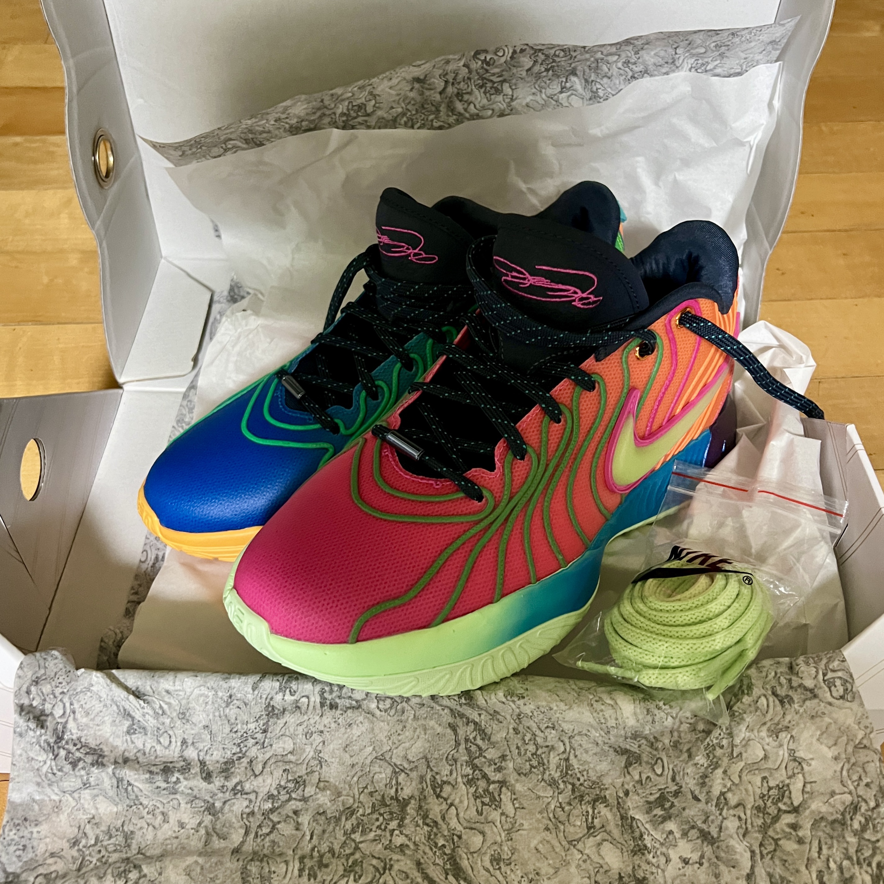Nike Lebron 21 EP Photo Blue Vapour Green 착용 스타일 - 1