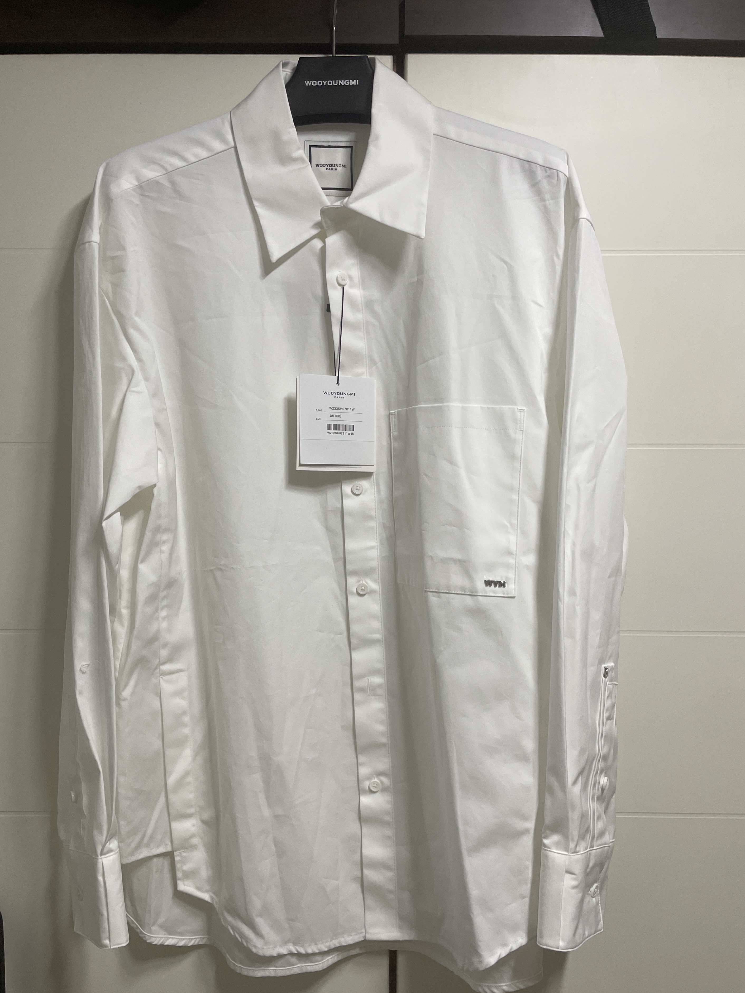 Wooyoungmi Cotton Back Logo Shirt White - 23FW 착용 스타일 - 1