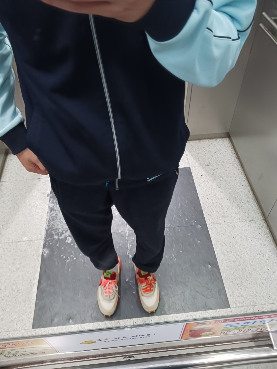 Nike x Sacai x Clot LDWaffle Orange Blaze 착용 스타일