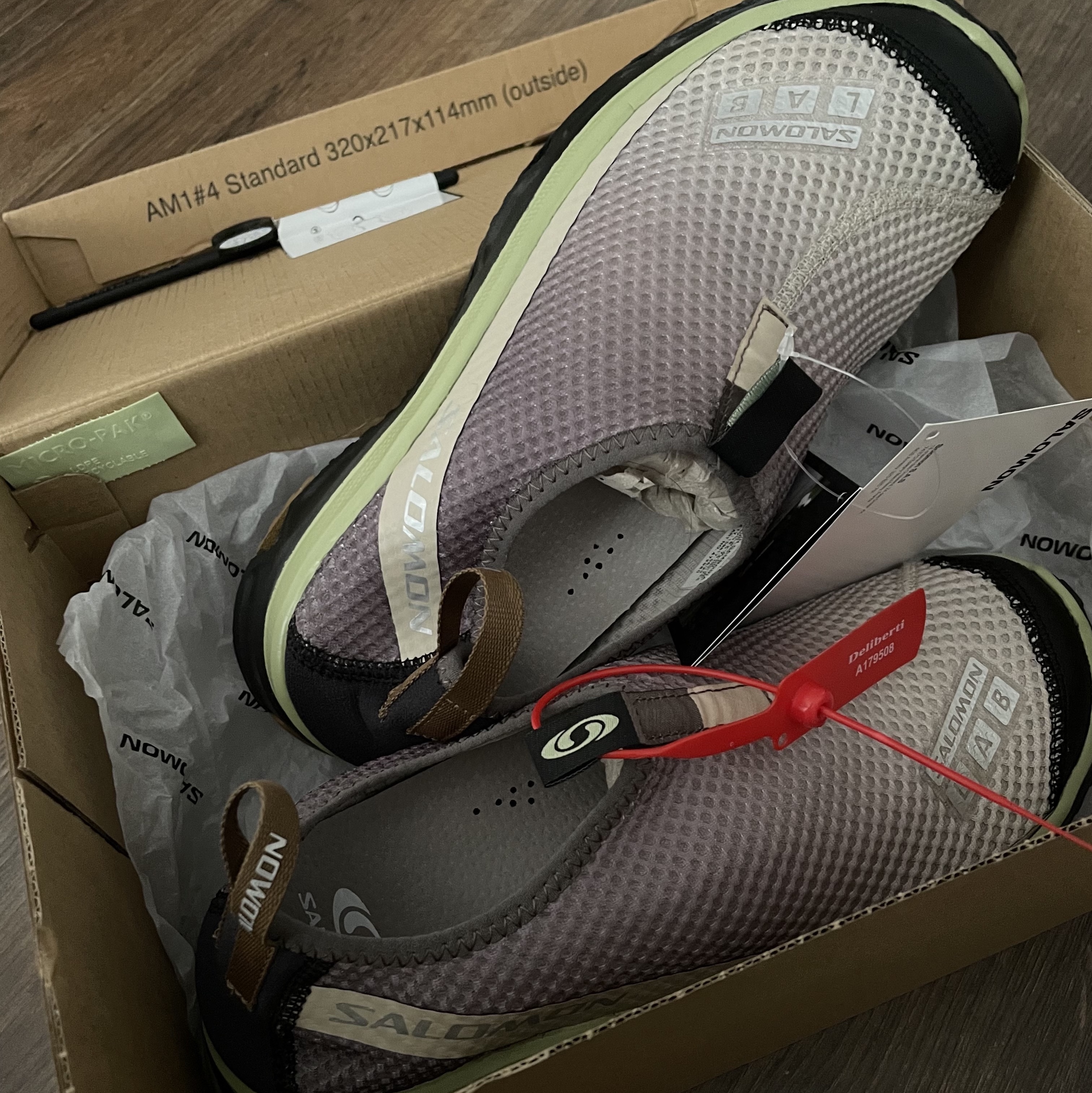Salomon RX Moc 3.0 Feather Gray Plum Kitten 착용 스타일 - 1
