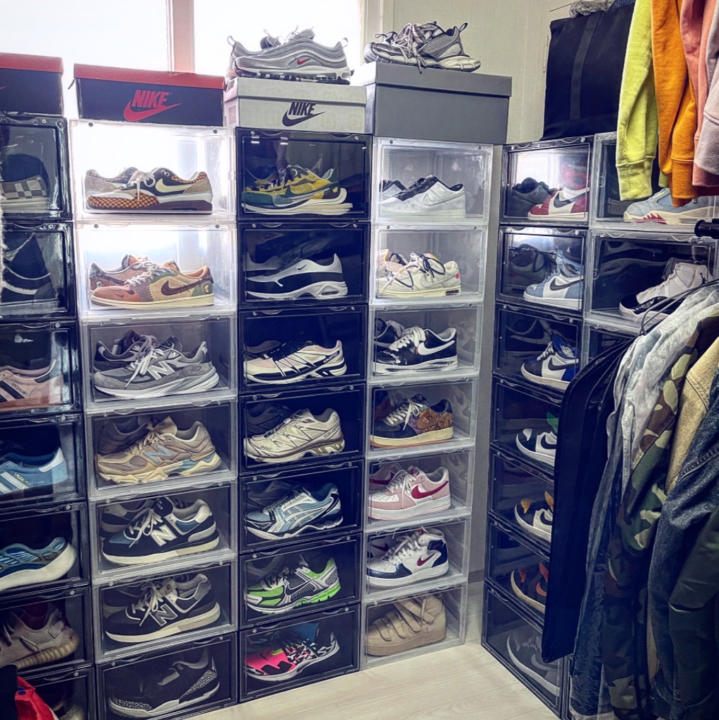 Nike x Comme des Garcons Homme Plus Air Max Sunder SP White Black, Balenciaga 3XL Sneakers Grey White Red μ°©μ© μ€νμΌ