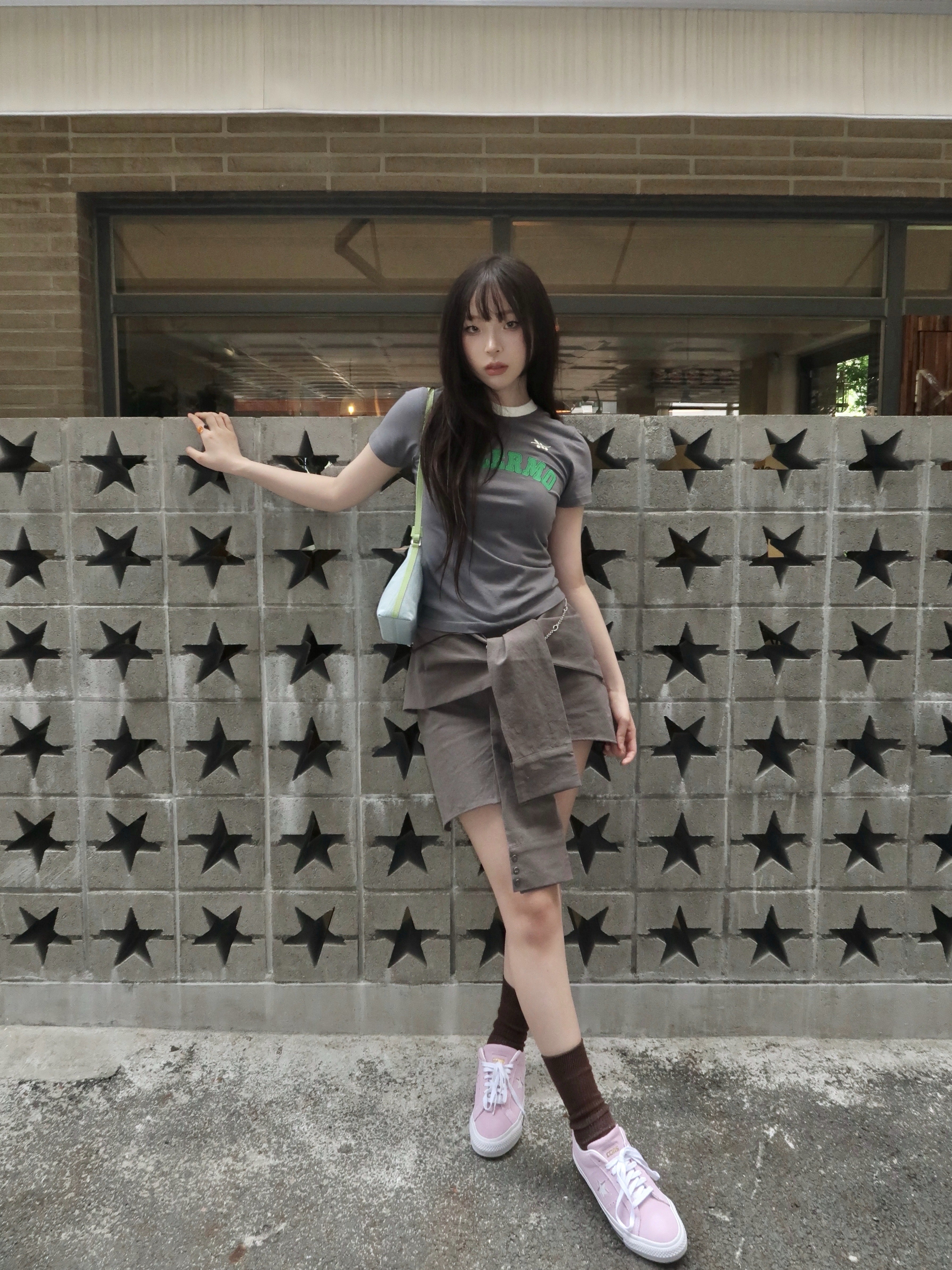 Converse Cons One Star Pro Stardust Lilac 착용 스타일 - 4
