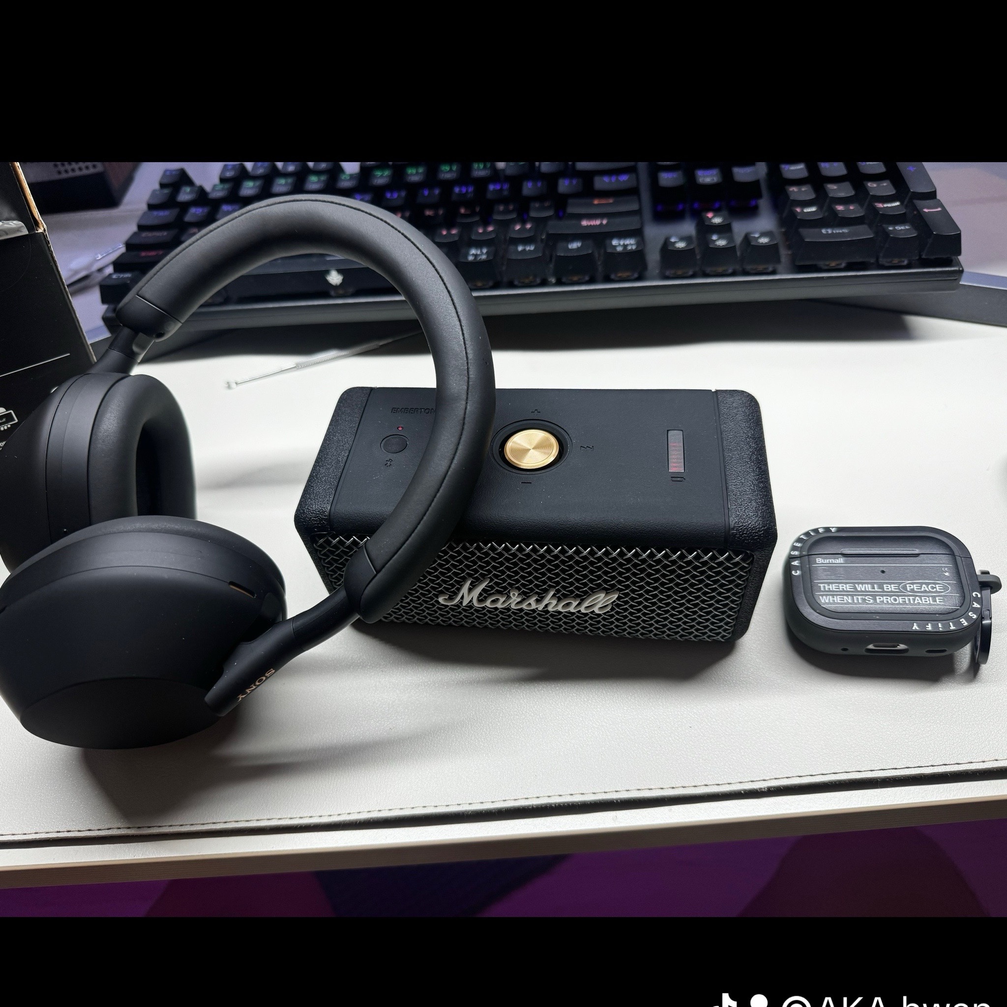 Sony WH-1000XM5 Black (Korean Ver.), Apple Airpods Pro 2nd Gen with MagSafe Charging Case USB C (Korean Ver.) 착용 스타일