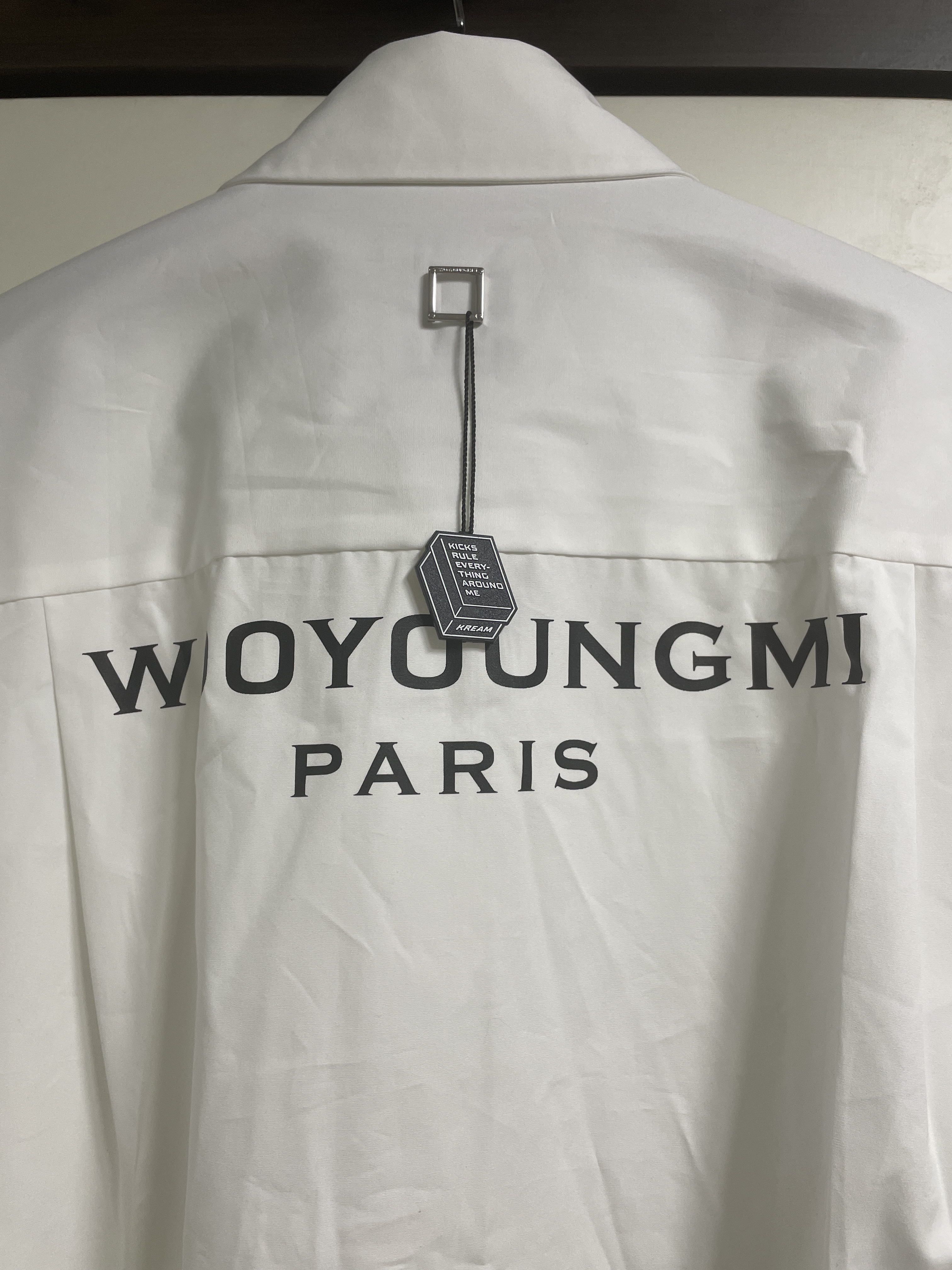 Wooyoungmi Cotton Back Logo Shirt White - 23FW 착용 스타일 - 3