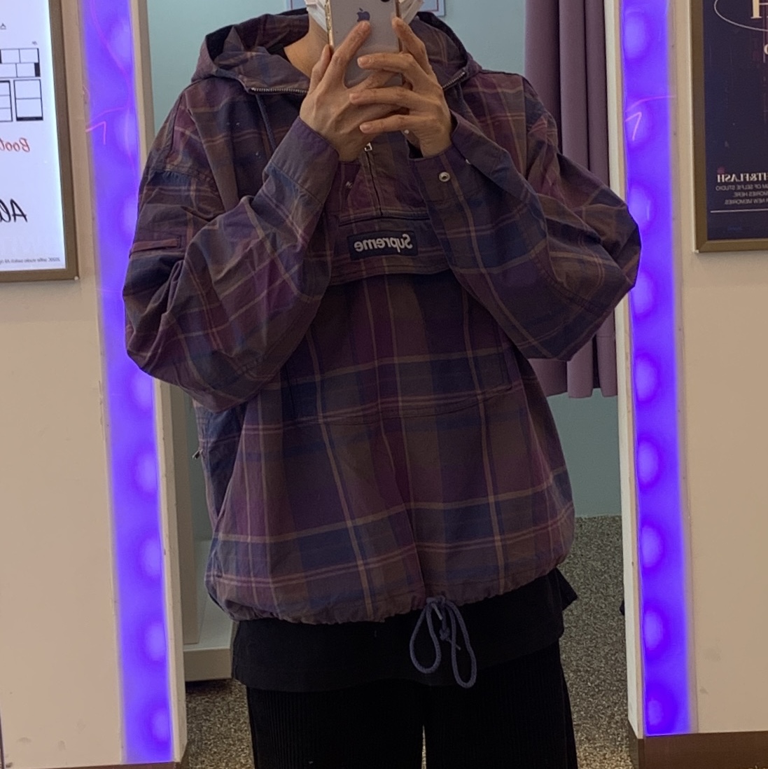 Supreme Cotton Utility Anorak Plaid - 24SS 착용 스타일 - 2