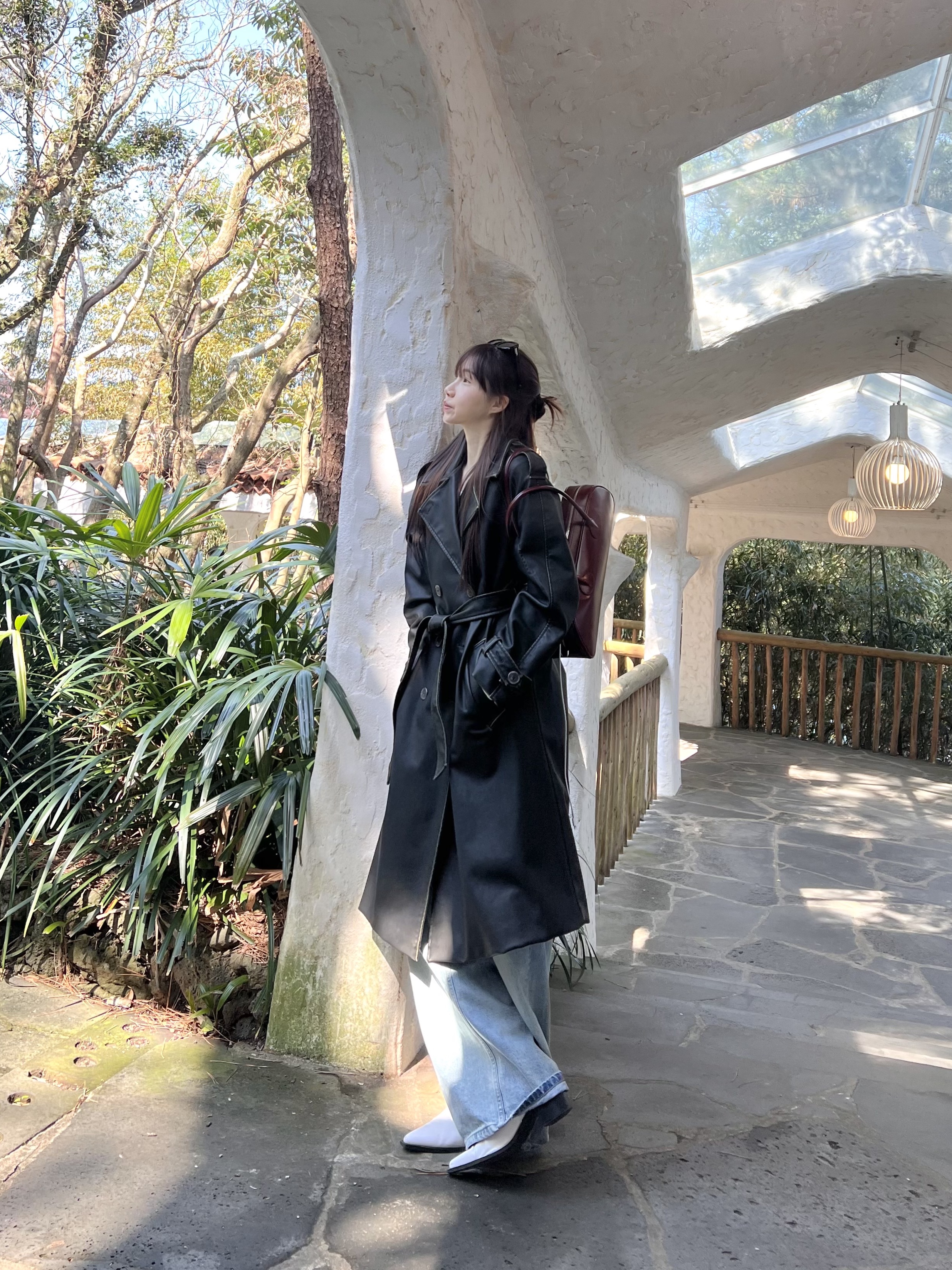 Fottsfotts Bowling Bag Burgundy, Gentle Monster Le 01 Black 착용 스타일 - 2