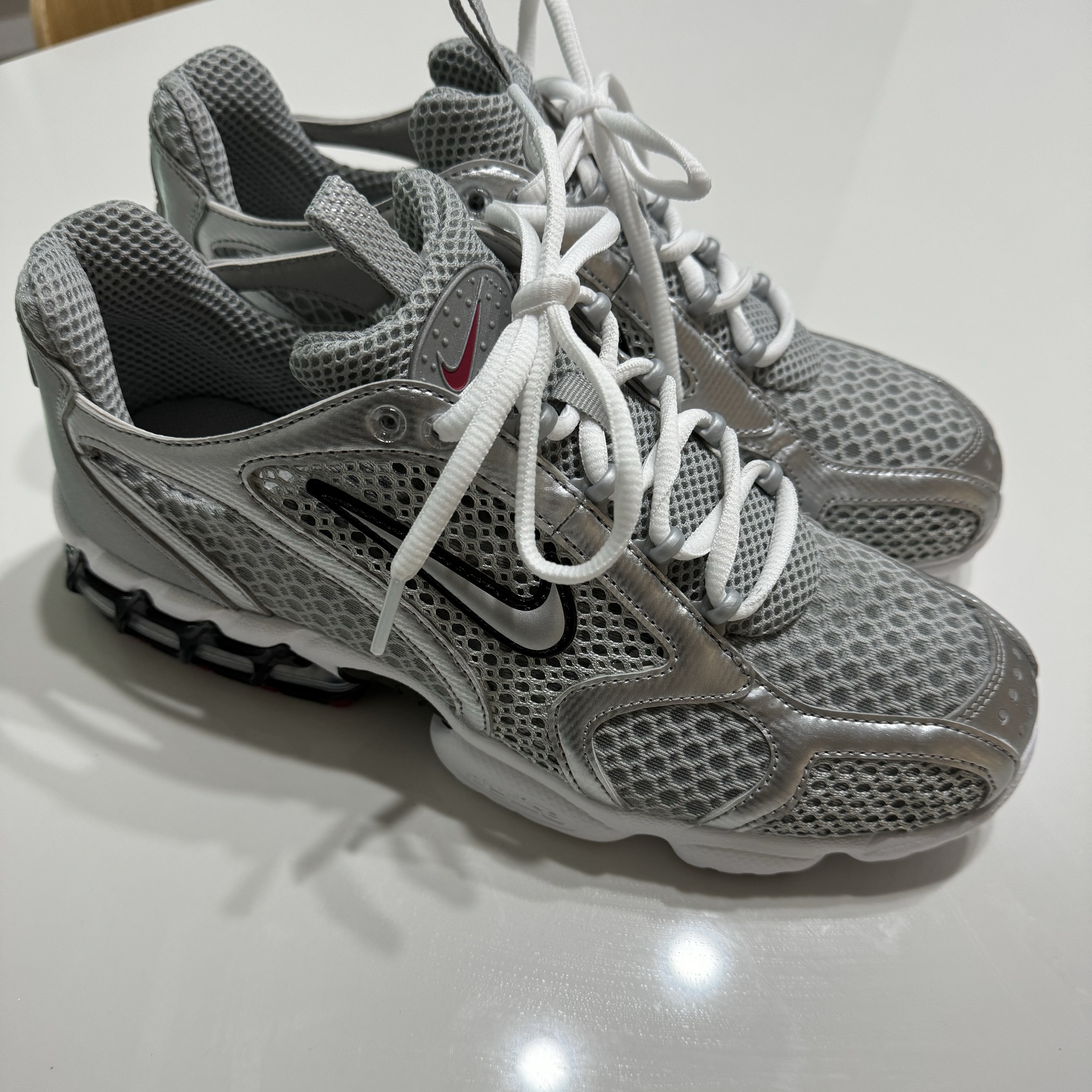 Nike Air Zoom Spiridon Cage 2 Metallic Silver 착용 스타일