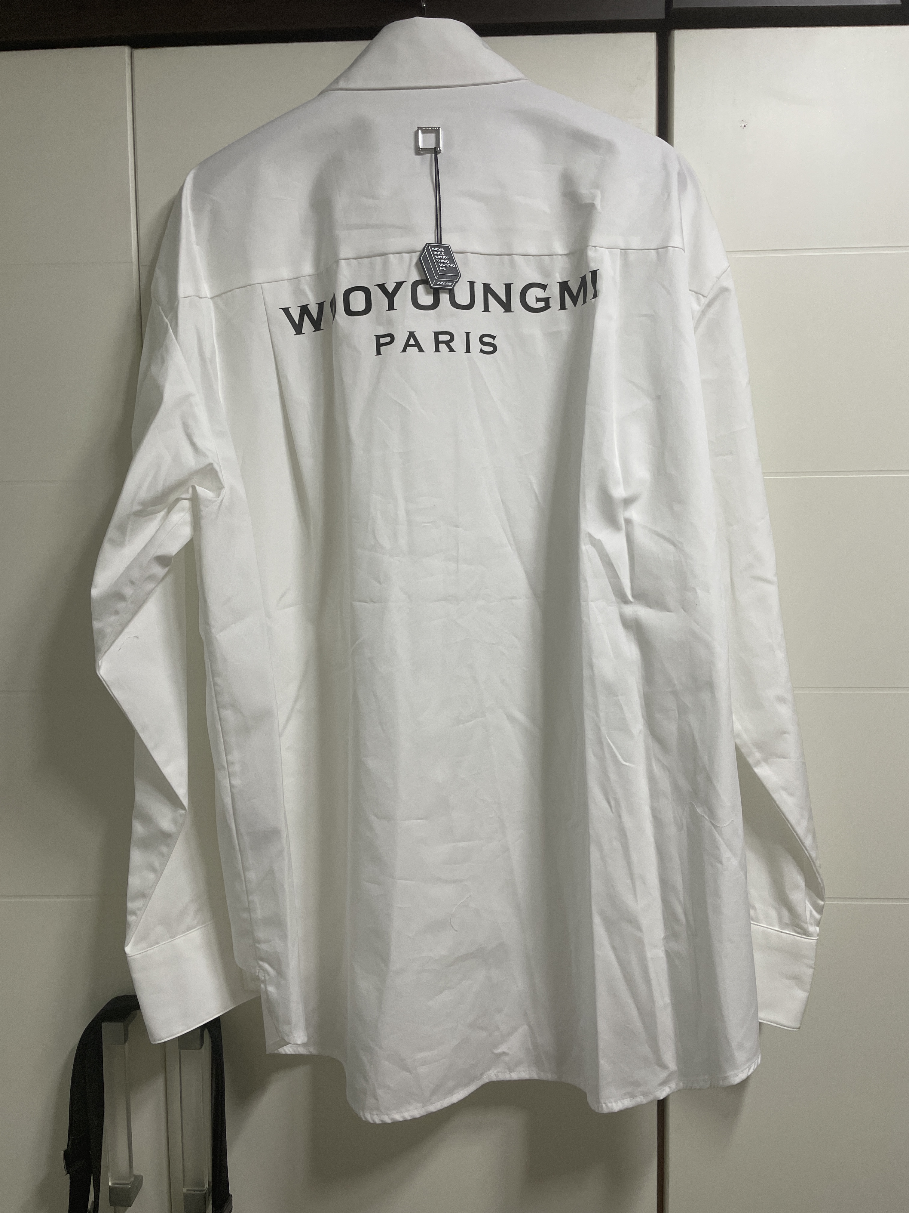 Wooyoungmi Cotton Back Logo Shirt White - 23FW 착용 스타일 - 2