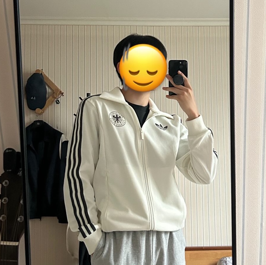 Adidas German Beckenbauer Track Top Off White - KR Sizing 착용 스타일